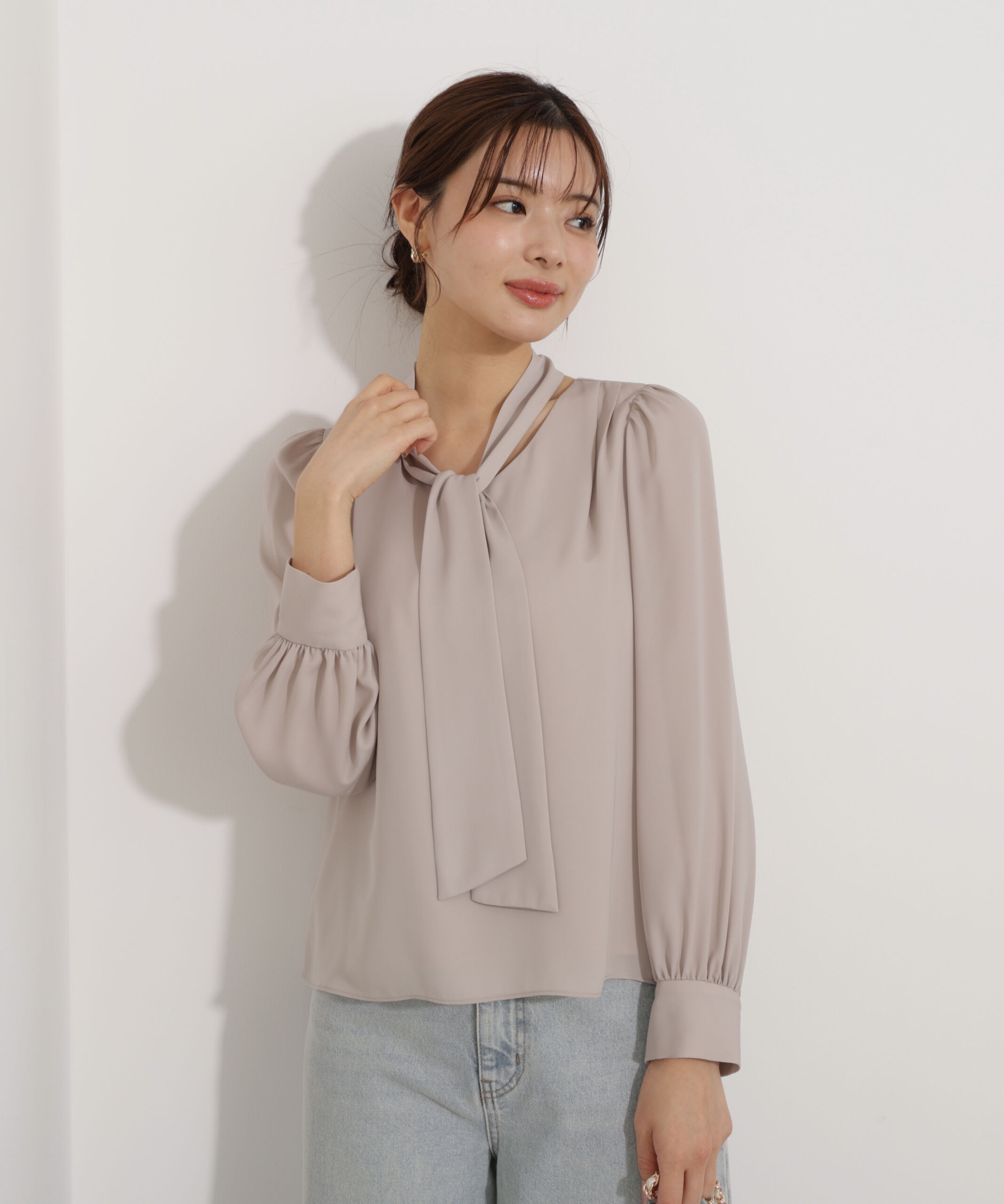 PROPORTION BODY DRESSING「＜ウォッシャブル＞2wayリボンタック付きブラウス」|シャツ・ブラウス|