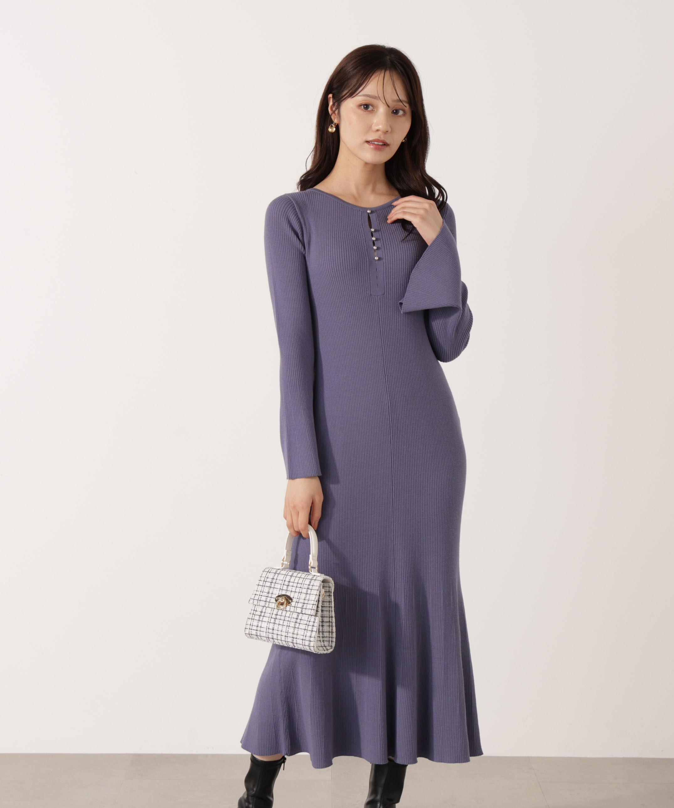 PROPORTION BODY DRESSING「ボタンディテール前後2wayワンピース 25AW」|ワンピース|