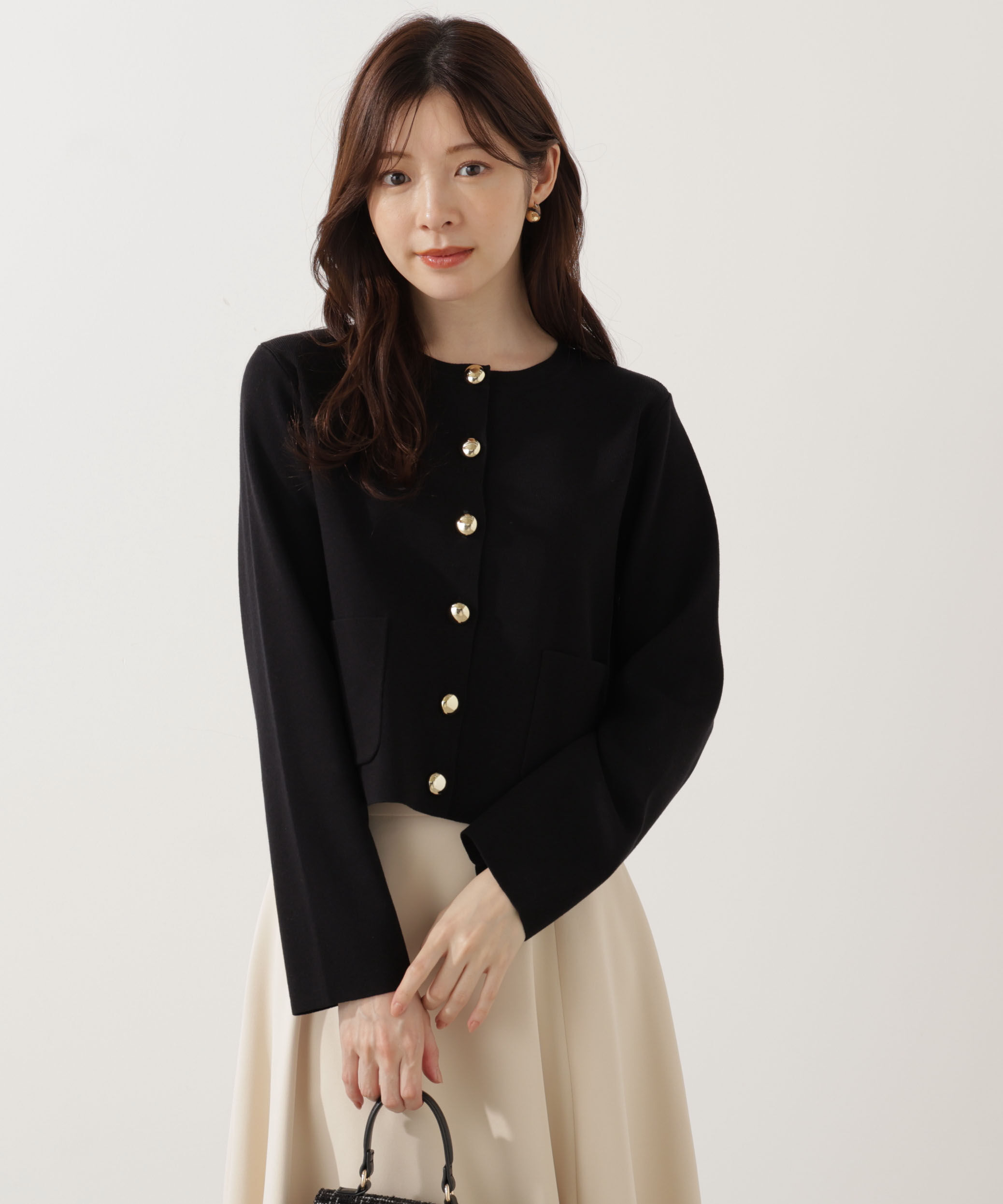 PROPORTION BODY DRESSING「＜ハンドウォッシャブル＞シルク混ニットカーディガン」|カーディガン|