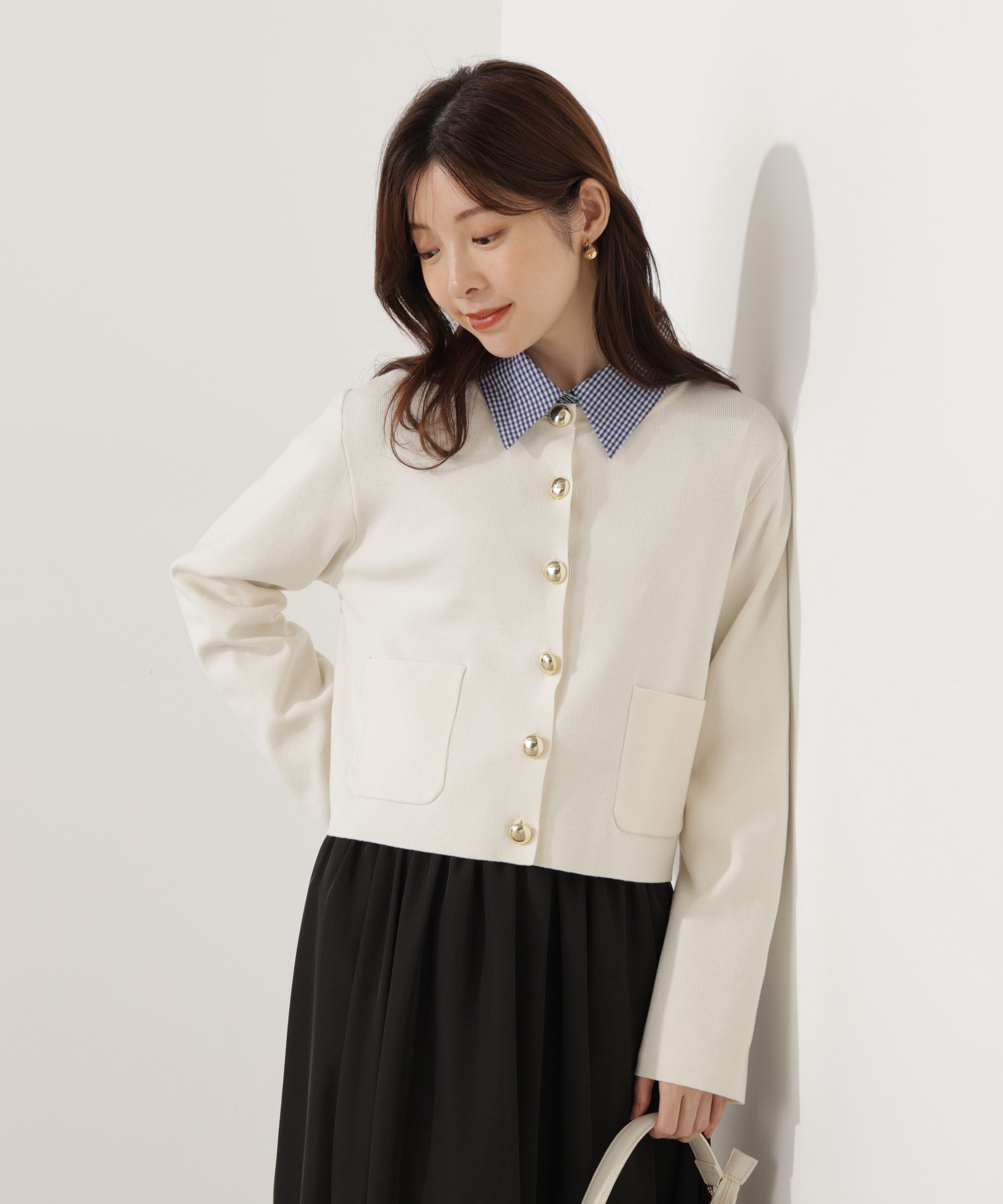 PROPORTION BODY DRESSING「＜ハンドウォッシャブル＞シルク混ニットカーディガン」|カーディガン|