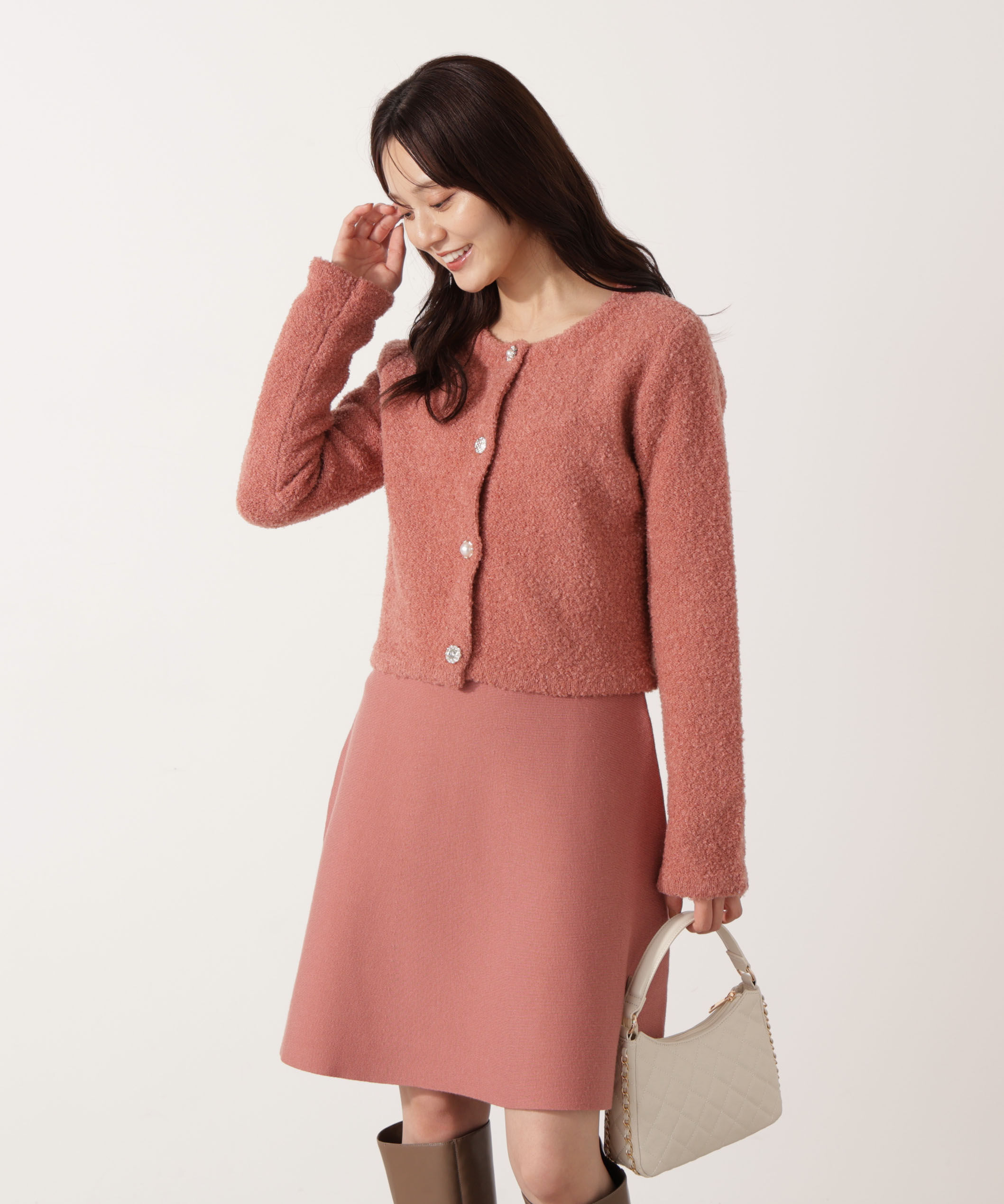 PROPORTION BODY DRESSING「《EDIT COLOGNE》ブークレカーディガン」|カーディガン|