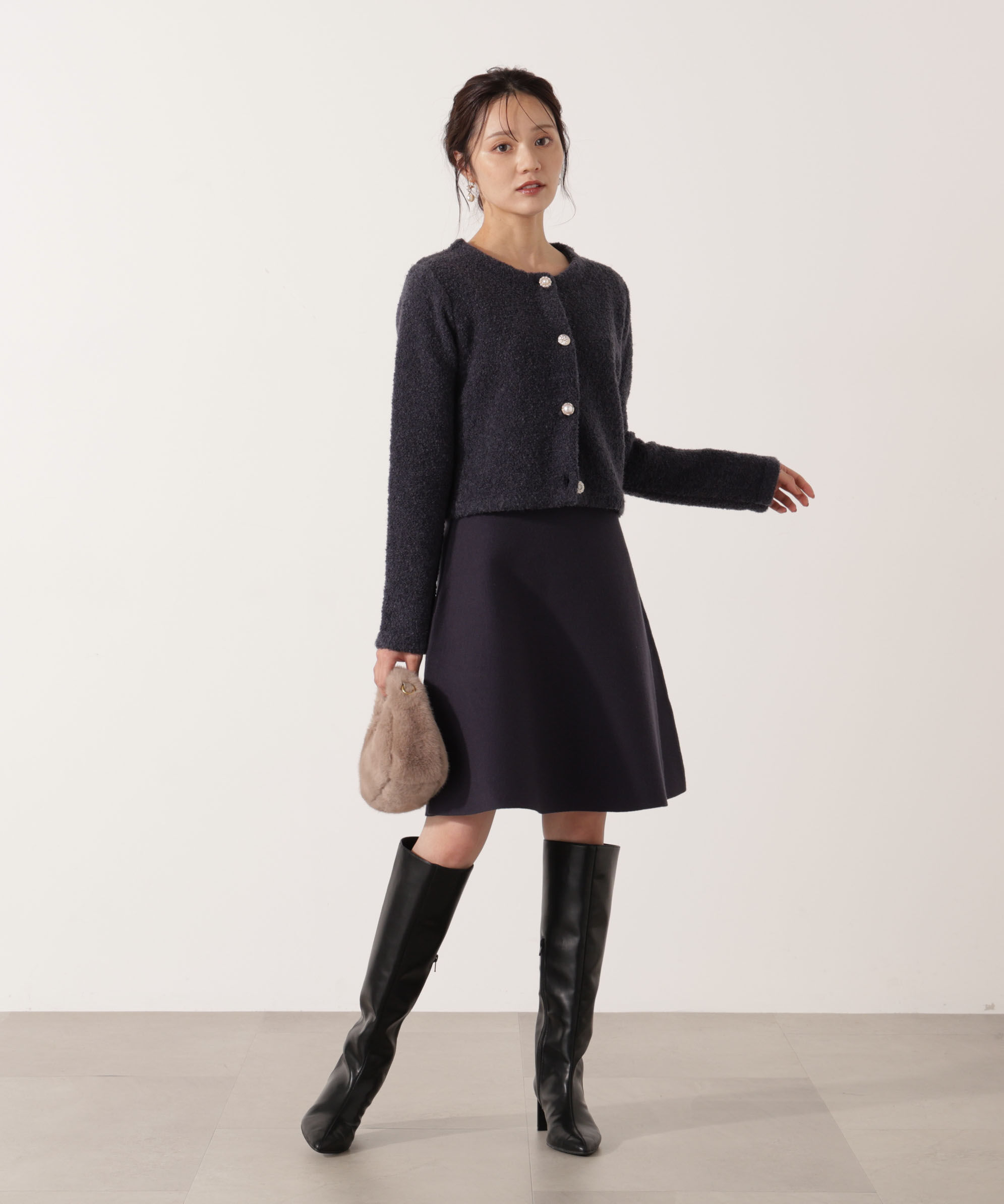 PROPORTION BODY DRESSING「《EDIT COLOGNE》ブークレカーディガン」|カーディガン|