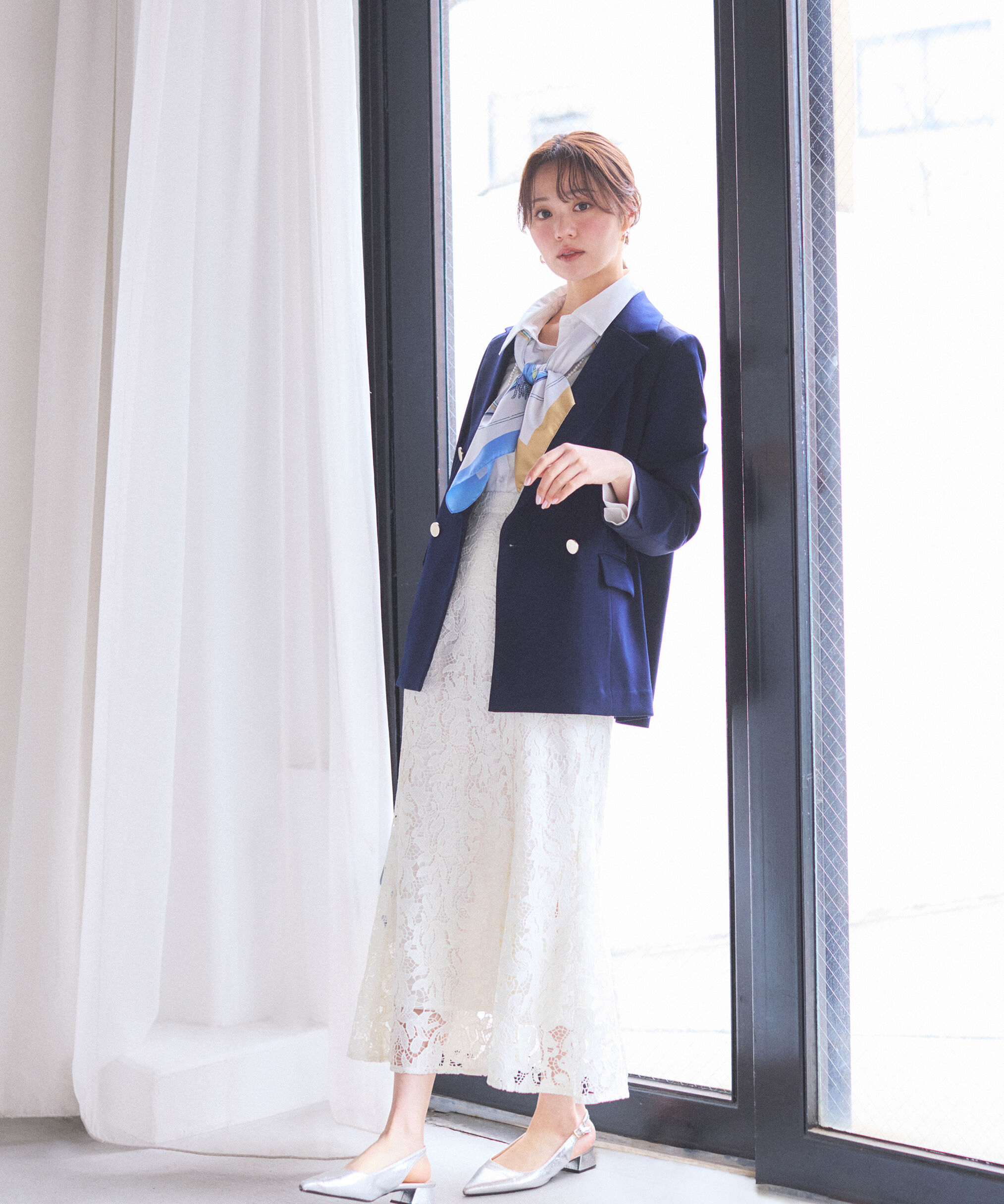 PROPORTION BODY DRESSING「レースマーメイドスカート　26SS」|スカート|エクリュ1