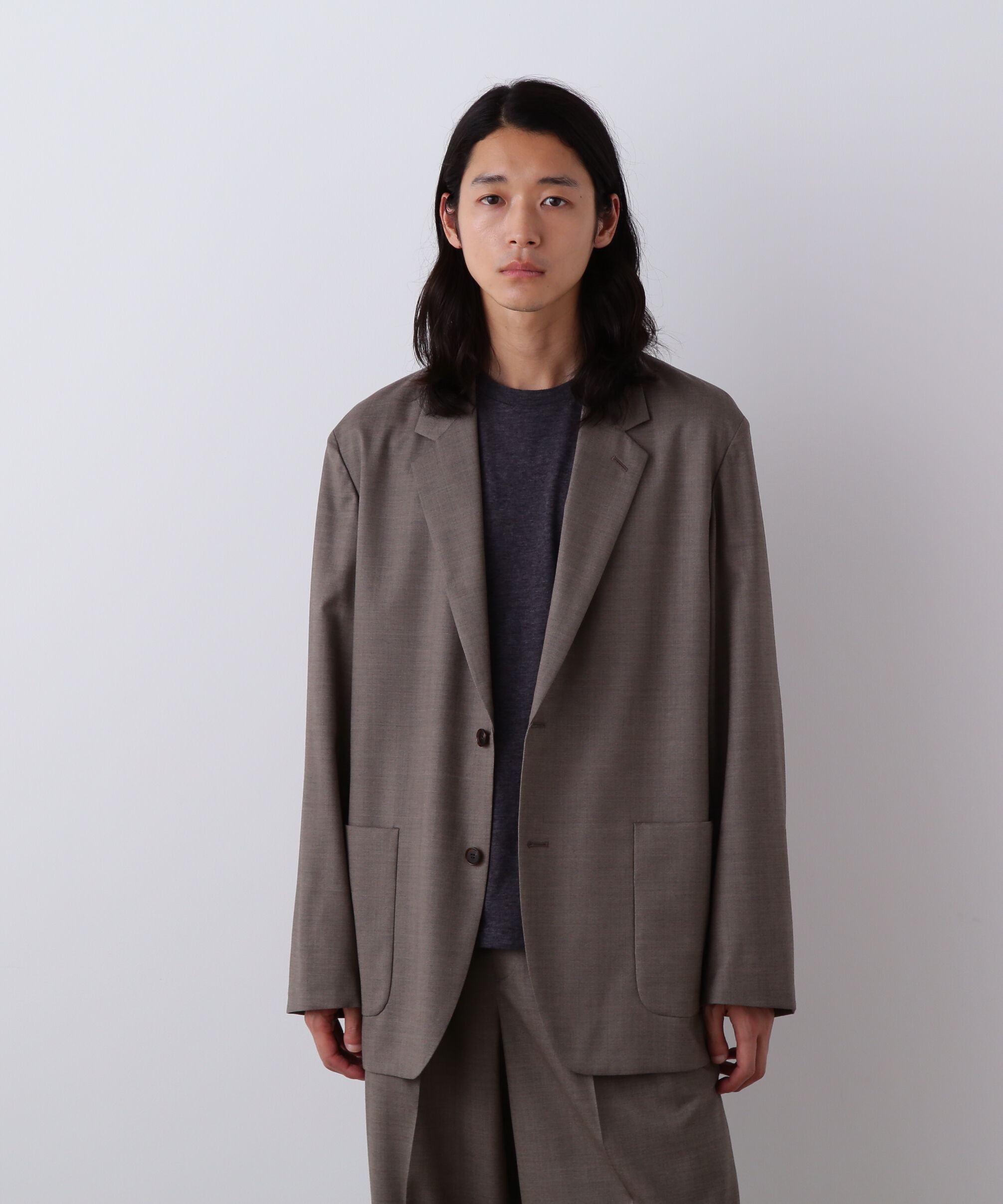 YLEVE 「YLEVE / SUPER120'S CHAMBRAY WOOL JACKET」|その他|ブラウン
