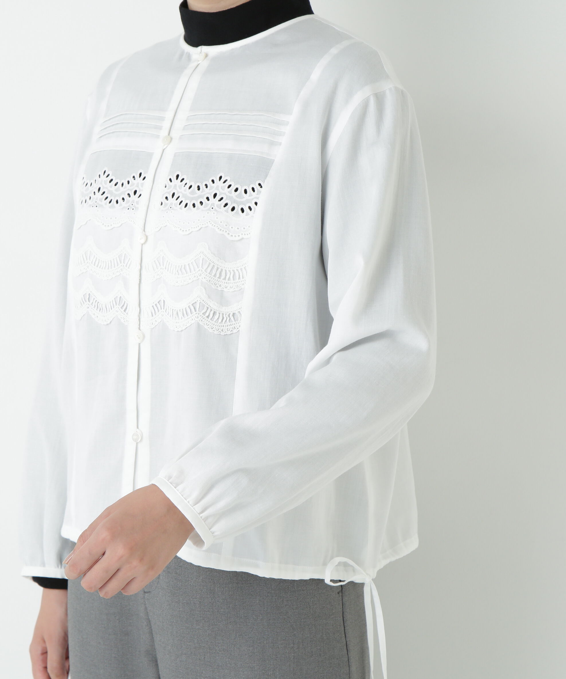  「レイヤーレースブラウス」|シャツ・ブラウス|