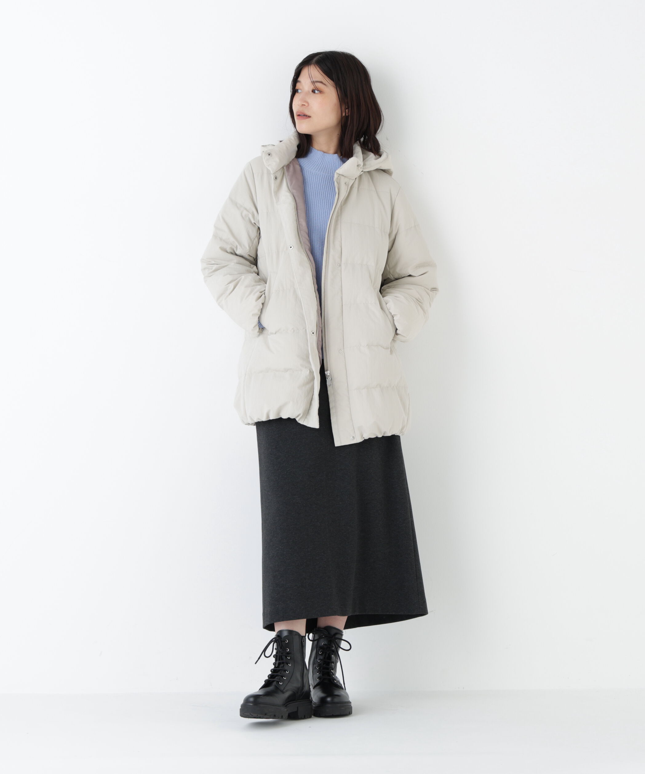  「◆フーディースタンドカラー２ｗａｙダウンコート」|その他|