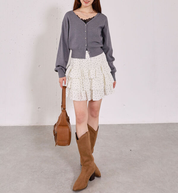 archives「レーストリムニットアンサンブル」|カーディガン|