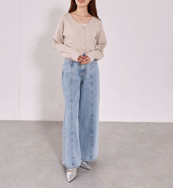 archives「レーストリムニットアンサンブル」|カーディガン|