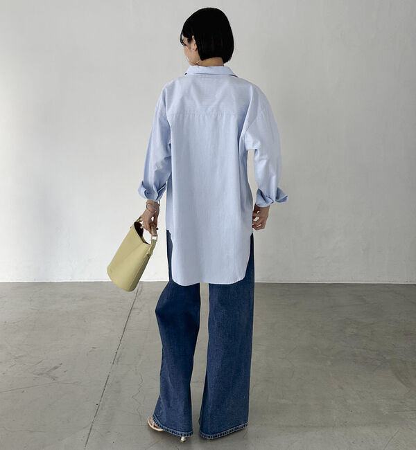 Doux archives「ストライプベーシックオーバーシャツ」|シャツ・ブラウス|