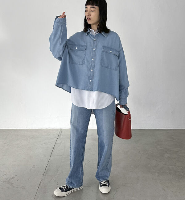Doux archives「ストライプベーシックオーバーシャツ」|シャツ・ブラウス|