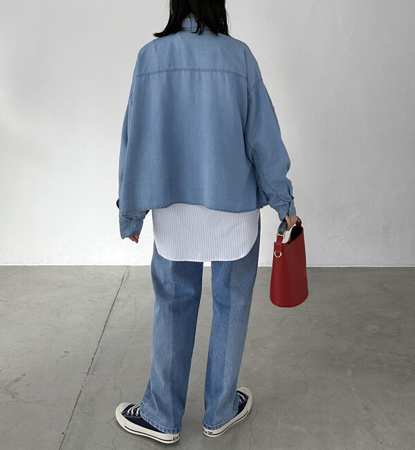 Doux archives「ストライプベーシックオーバーシャツ」|シャツ・ブラウス|