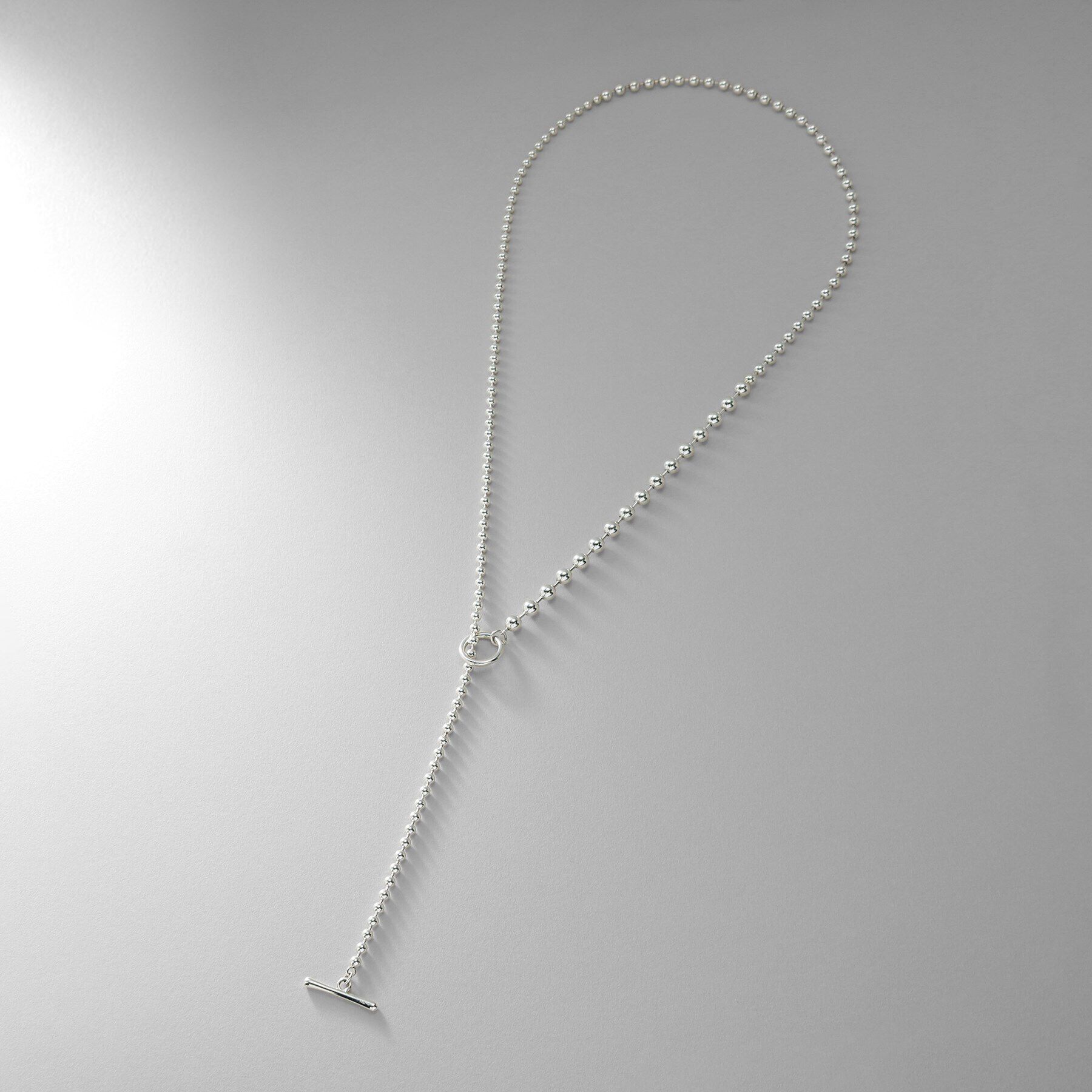 COCOSHNIK ONKITSCH「シルバー ミックスネックレス ボールチェーンマンテル」|ネックレス|