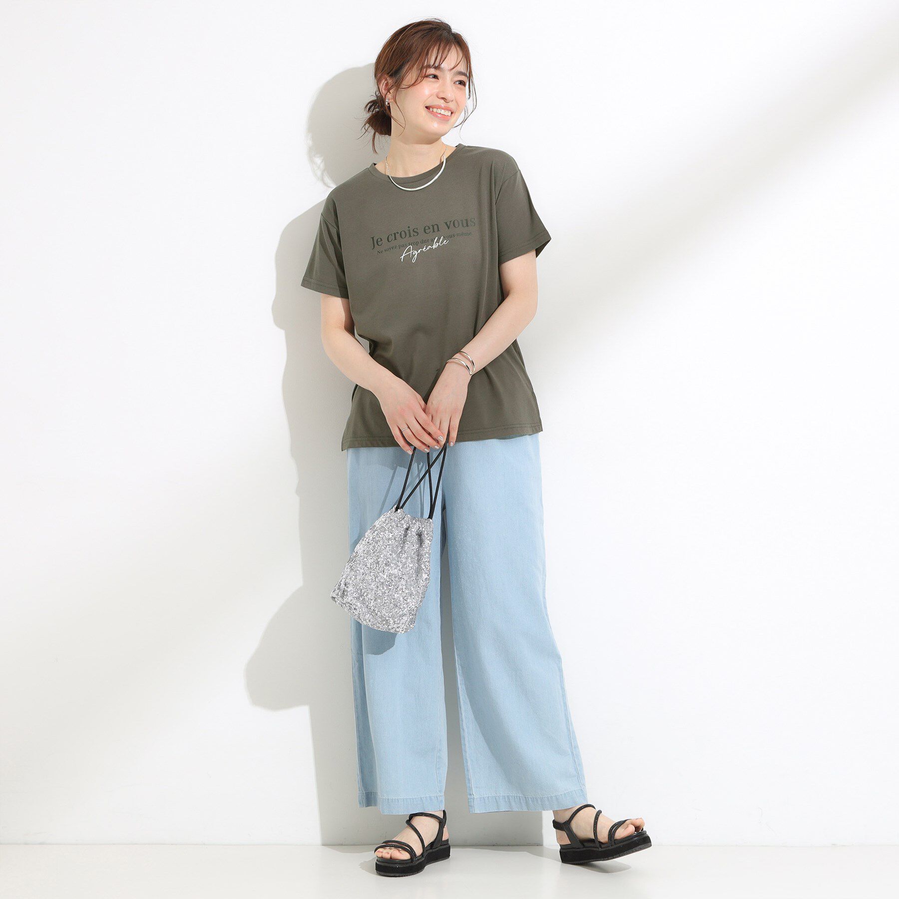 SHOO･LA･RUE「【2点セット】着回しいろいろ ジレ＋ロゴTシャツ」|その他|