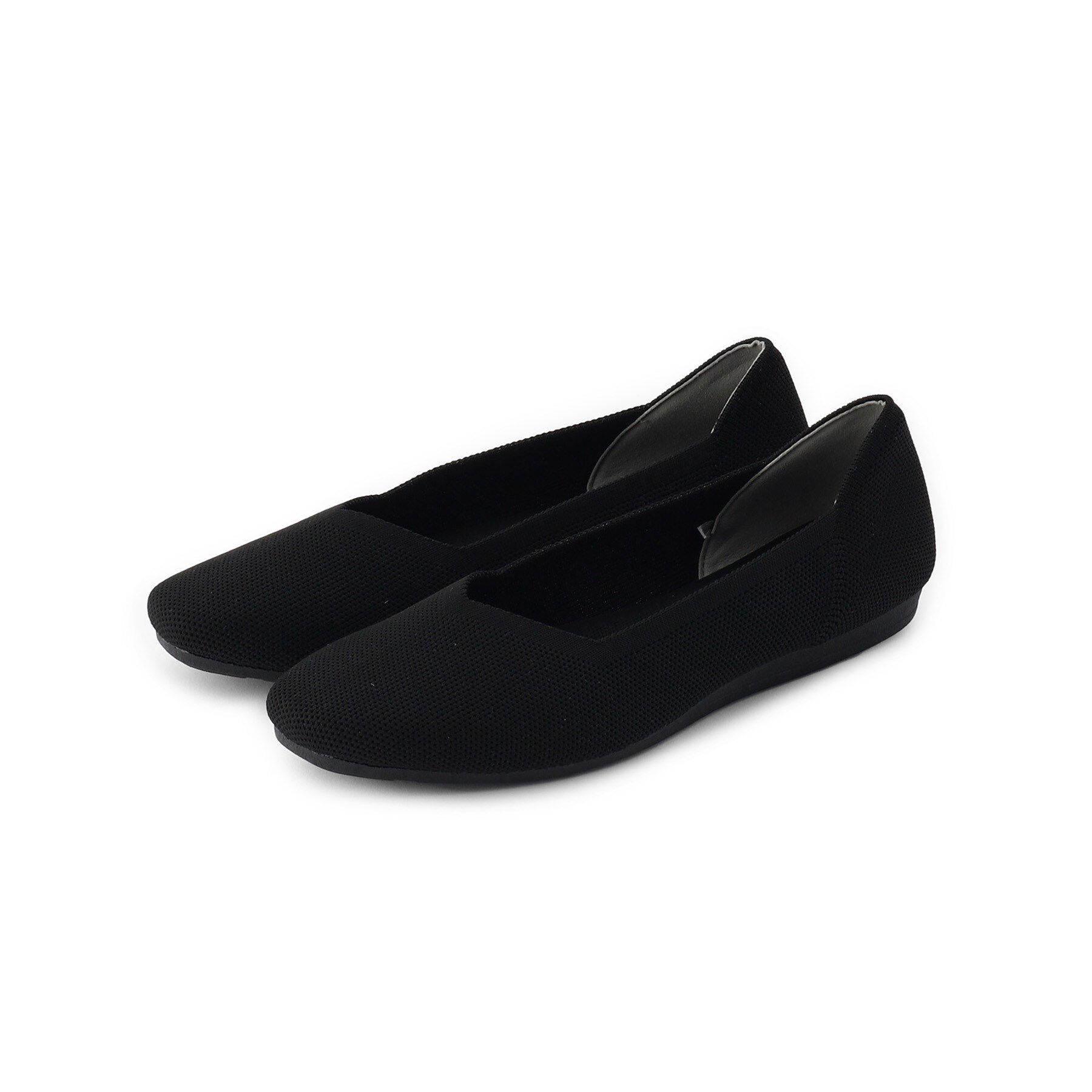 SHOO･LA･RUE「【22.5cm-24.5cm】洗えてさらさらニットパンプス」|パンプス|ブラック(019)