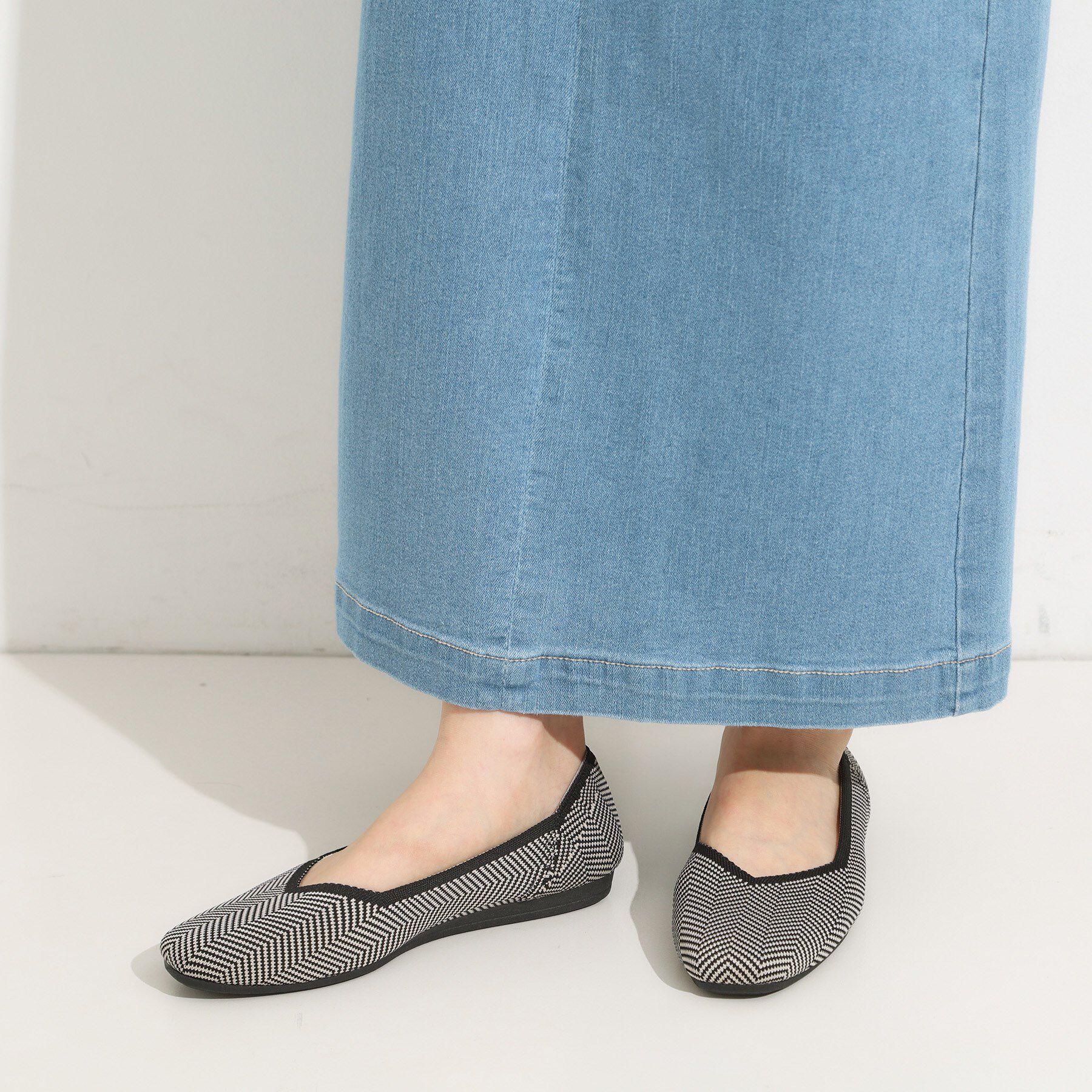 SHOO･LA･RUE「【22.5cm-24.5cm】洗えてさらさらニットパンプス」|パンプス|