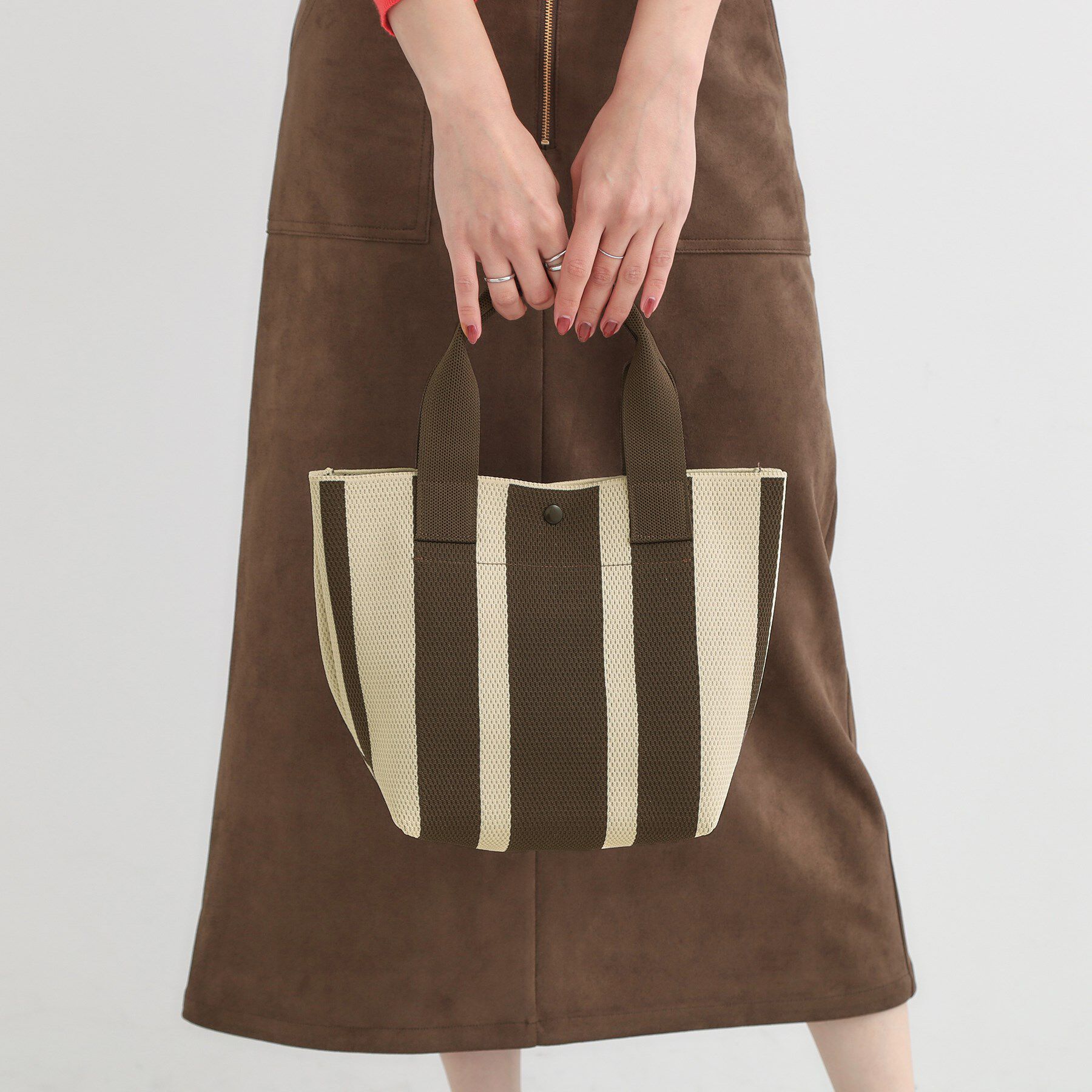 SHOO･LA･RUE「ニットランチトートバッグ」|トートバッグ|トープ(354)