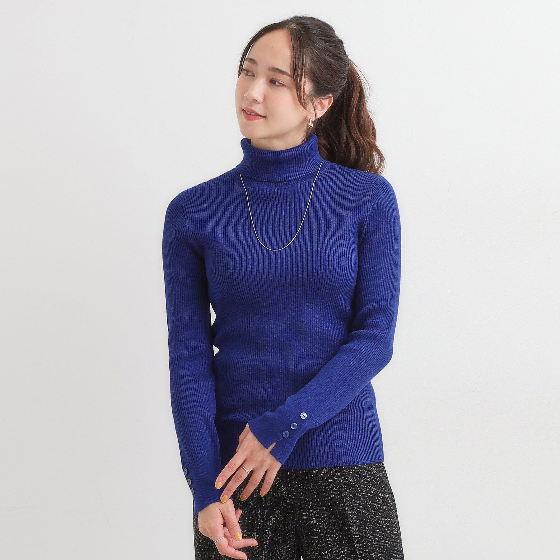 SHOO･LA･RUE「【絶妙なゆるピタ/洗濯機可】ちくちくしにくい リブタートルネック やわらかニット【CIRCRIC】」|ニット・セーター|