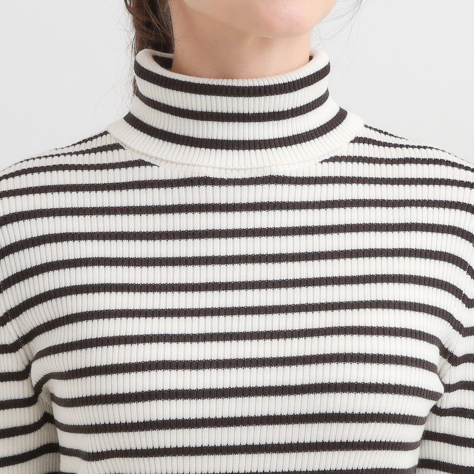 SHOO･LA･RUE「【絶妙なゆるピタ/洗濯機可】ちくちくしにくい リブタートルネック やわらかニット【CIRCRIC】」|ニット・セーター|