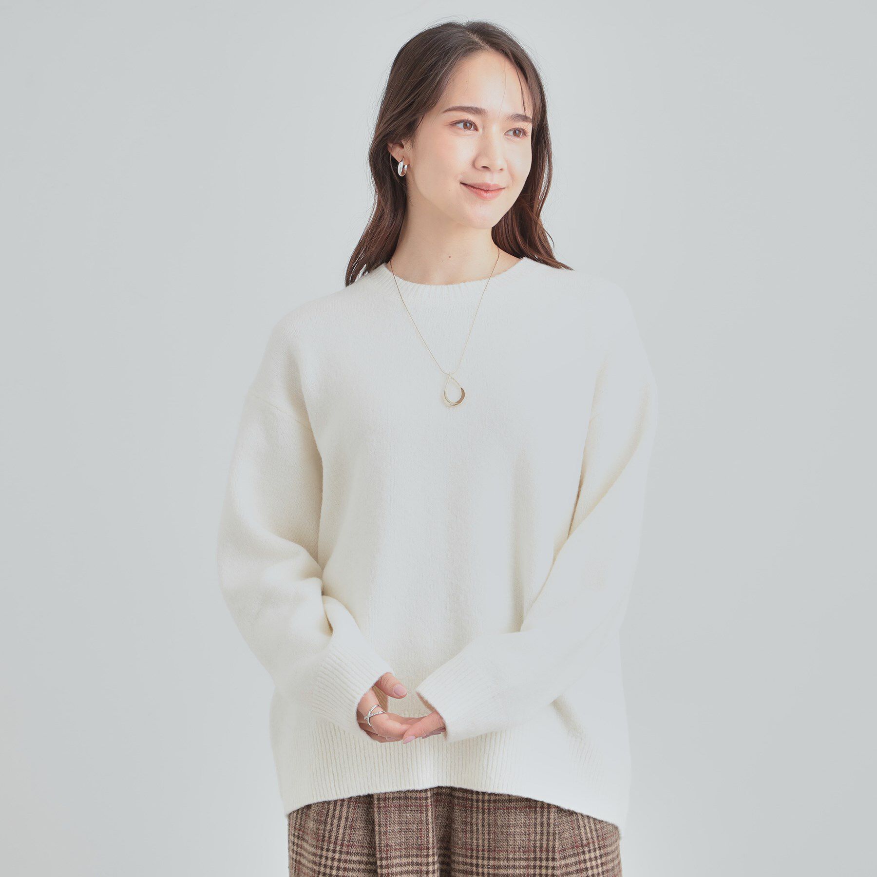 SHOO･LA･RUE「フェイクスエードドロップネックレス」|ネックレス|