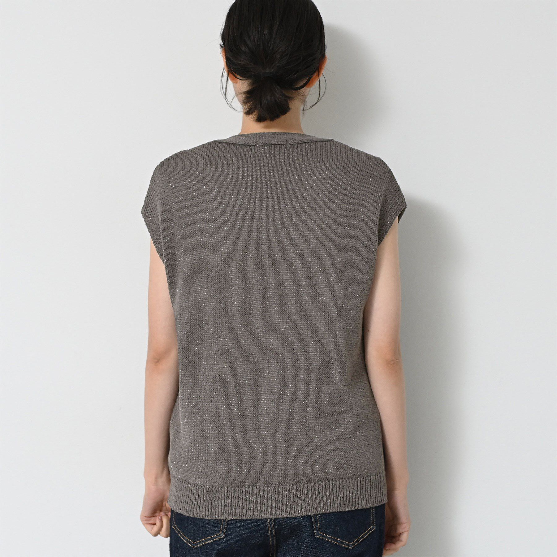 Dessin「【洗える】フレンチスリーブニットベスト」|ベスト・ジレ|