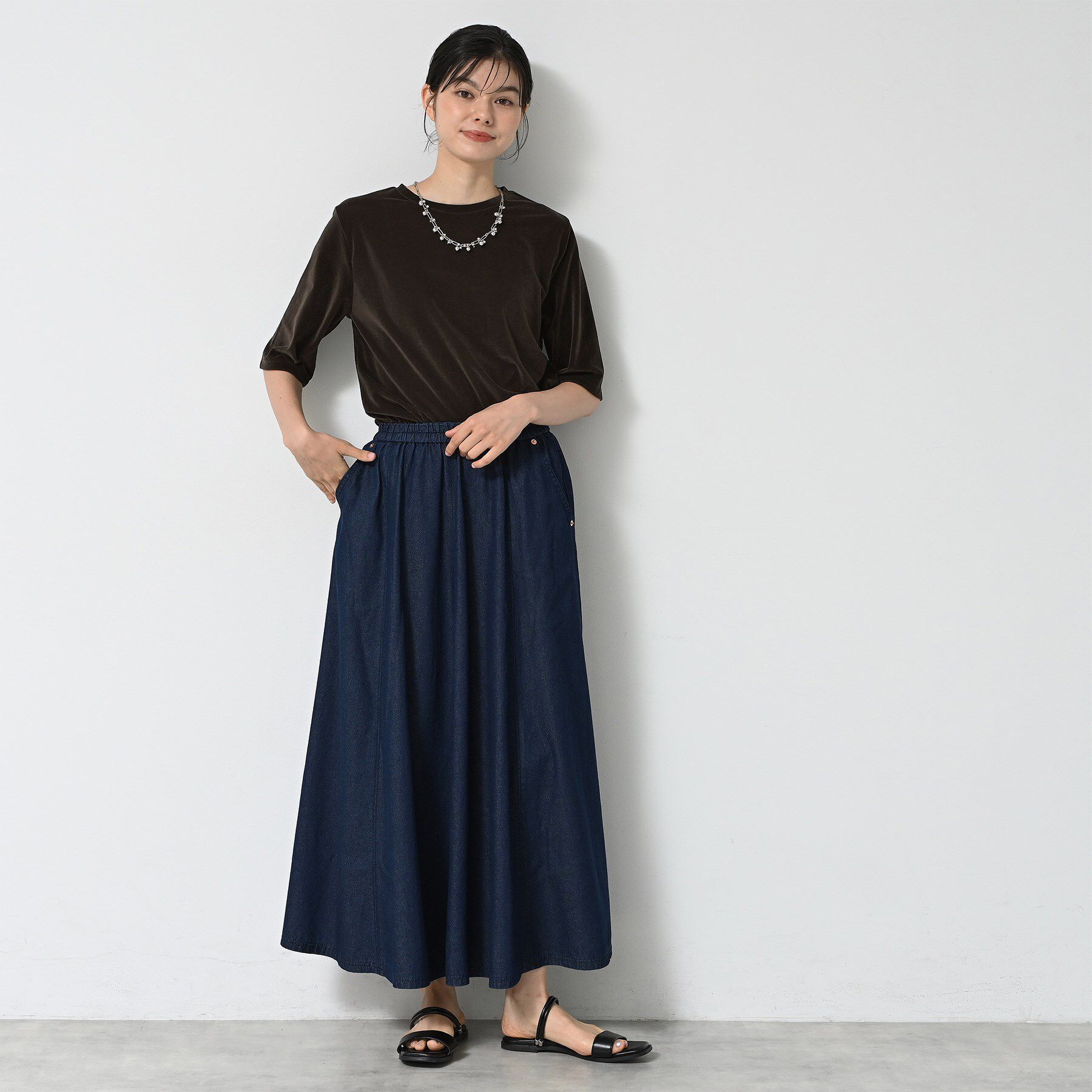 Dessin「【洗える】シアーベロアトップス」|Tシャツ・カットソー|