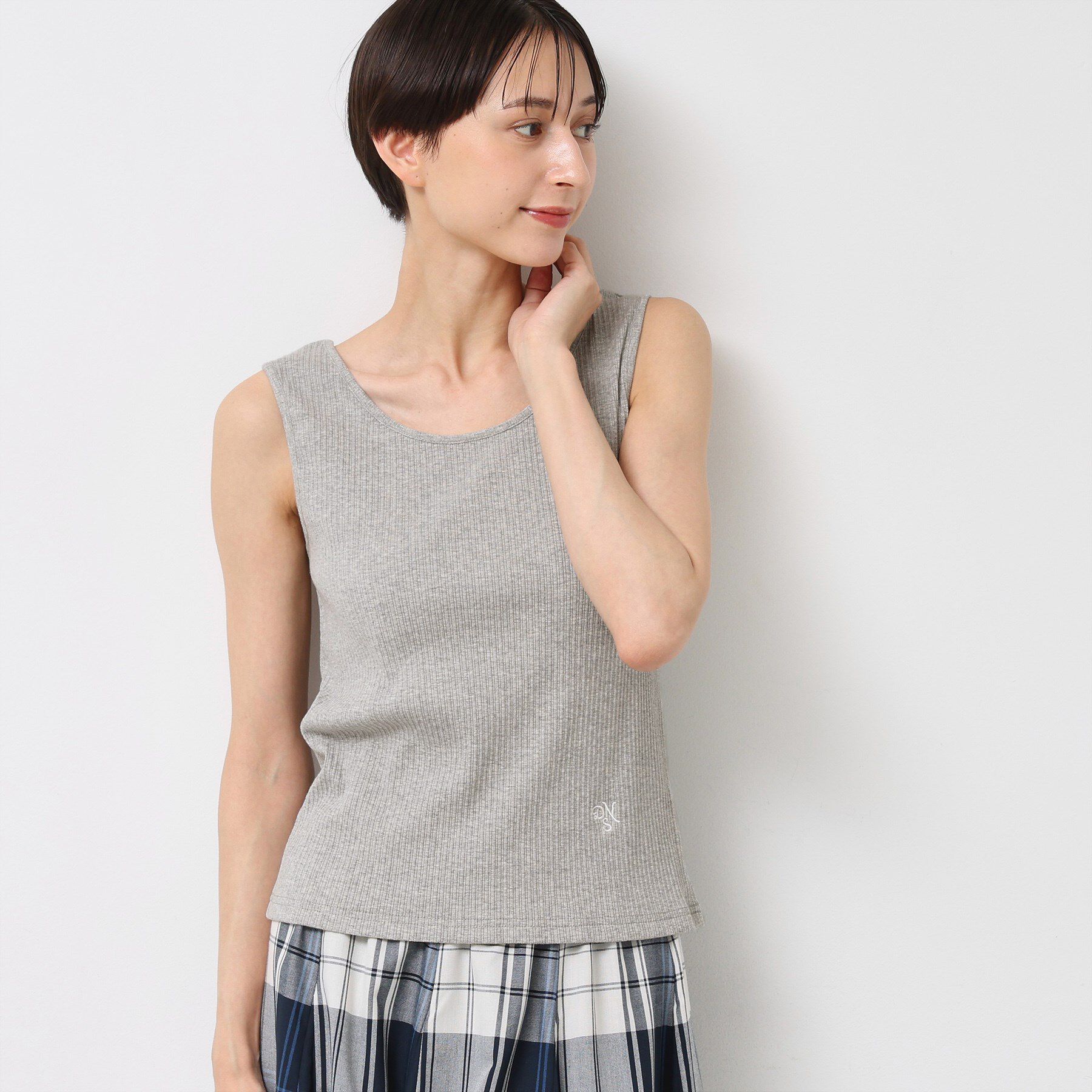 Dessin「【2WAY・洗える】リブタンクトップ」|キャミソール|