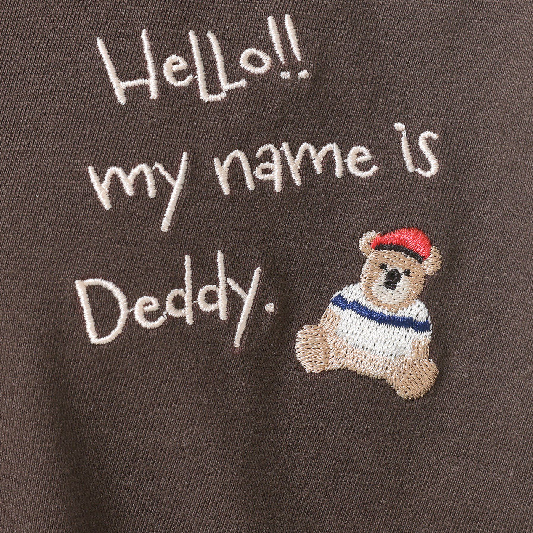 Dessin「【ユニセックス・洗える】Deddy刺繍入り オーガニックコットンTシャツ」|Tシャツ・カットソー|