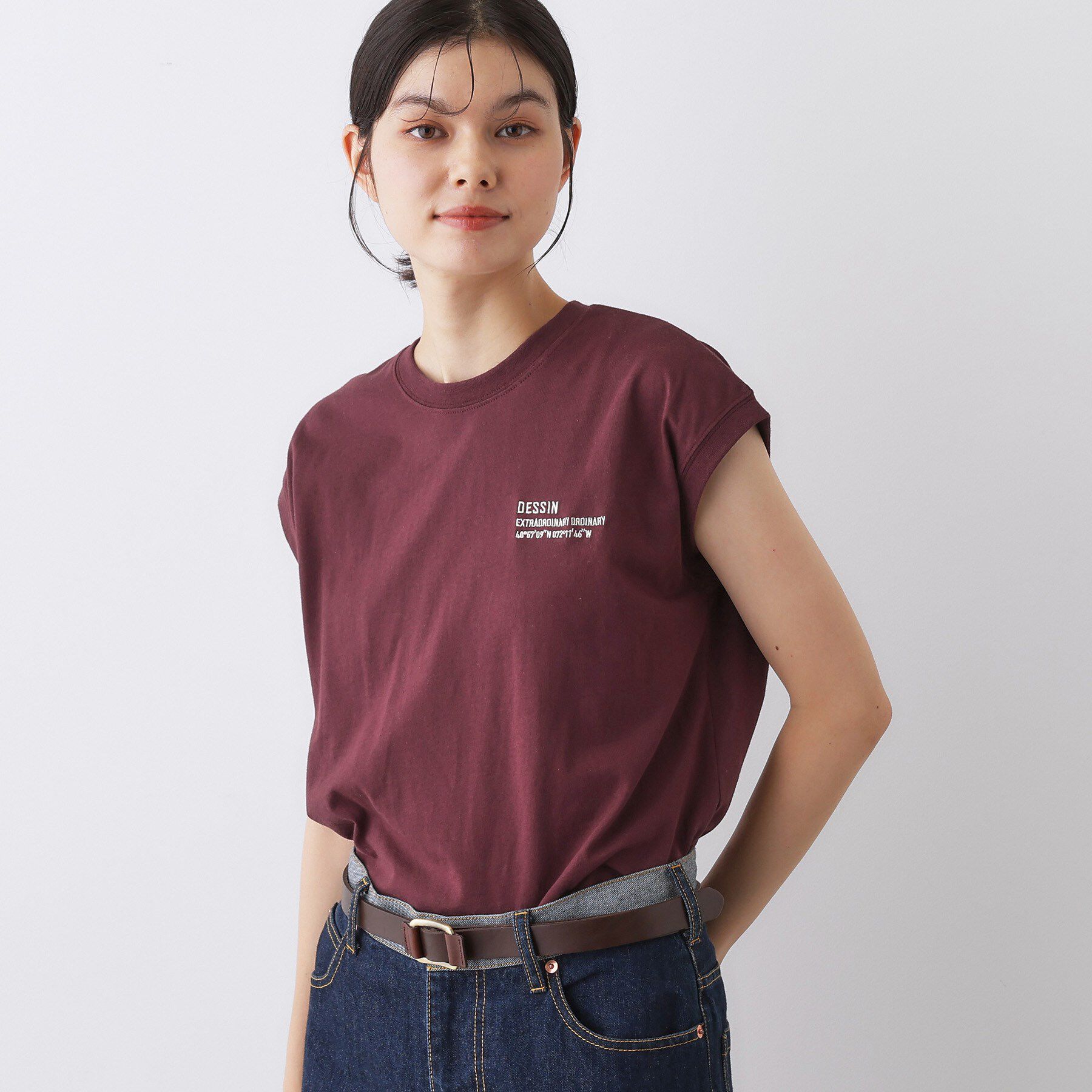 Dessin「【洗える】オーガニックコットンフレンチスリーブ」|Tシャツ・カットソー|