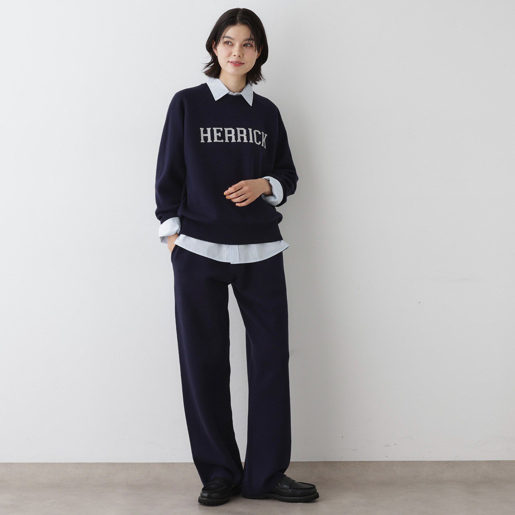 Dessin「【ユニセックス／洗える】ロゴコットンジャカード」|ニット・セーター|