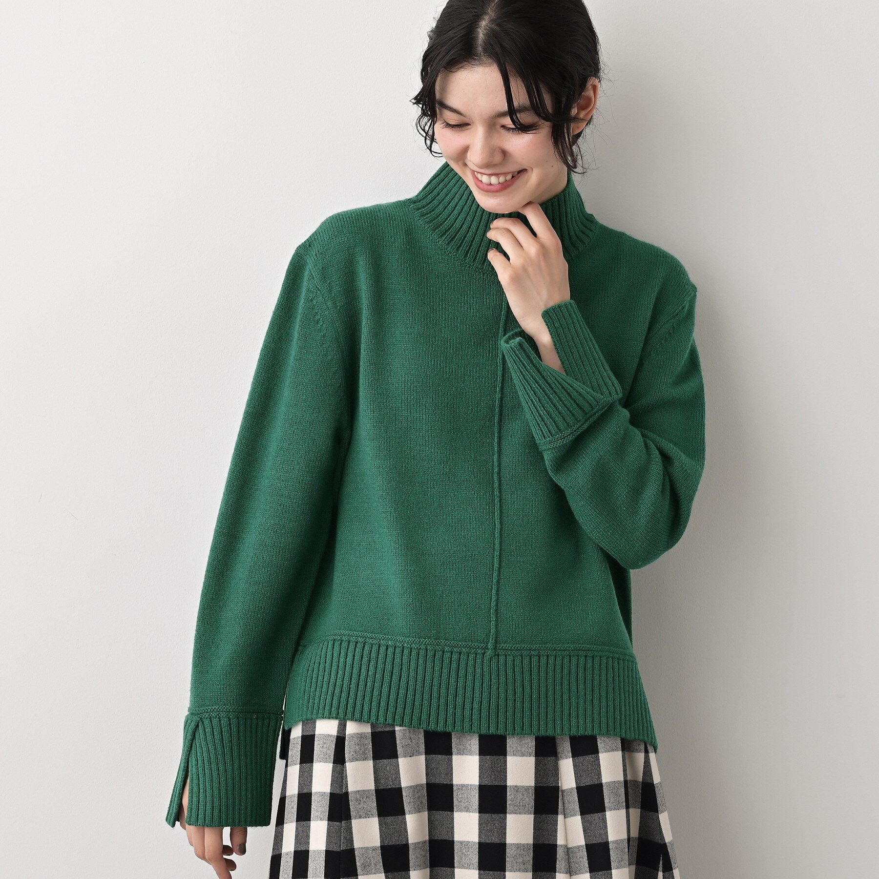 Dessin「【洗える】センタータックラインハイネックニット」|ニット・セーター|