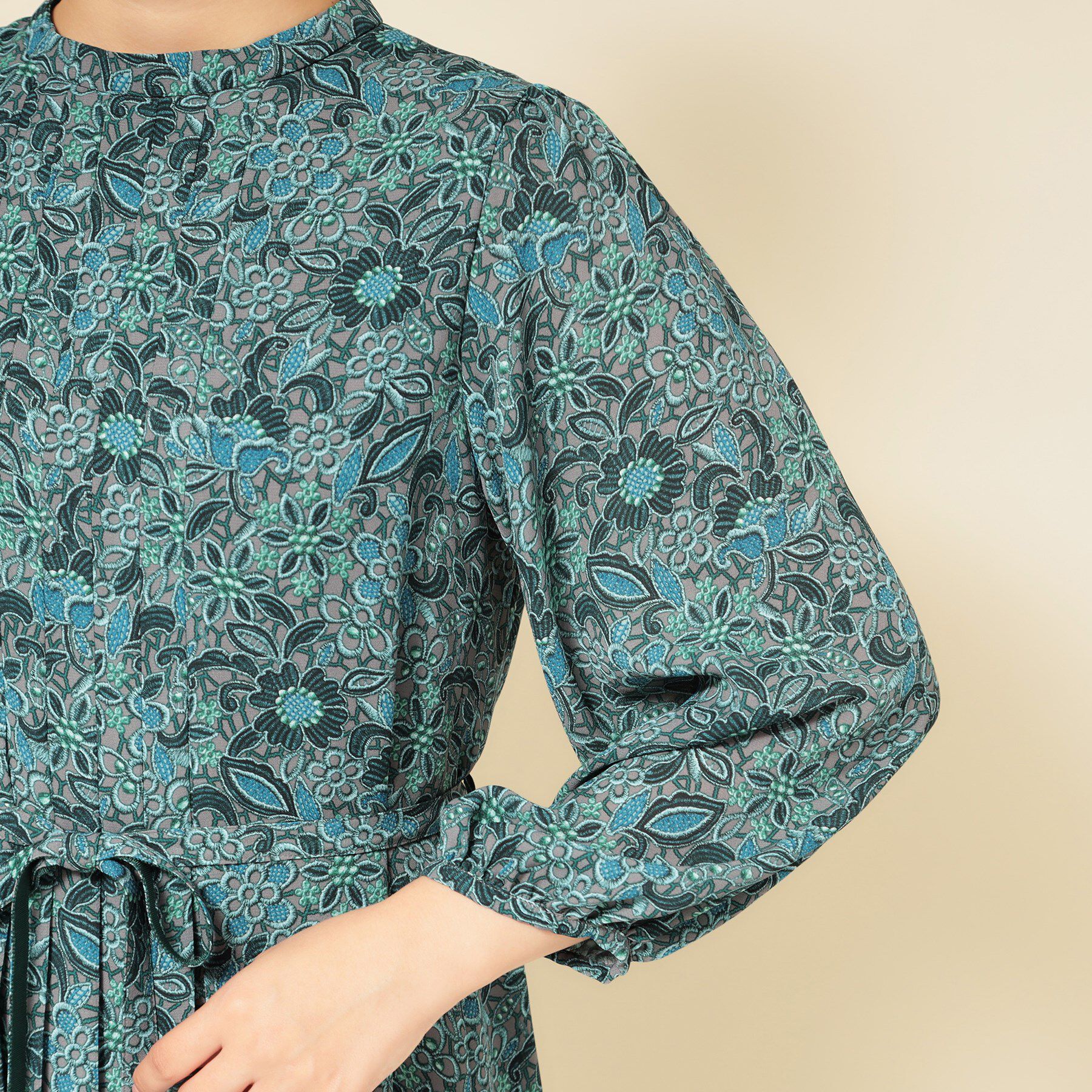 SunaUna「【co creation and yours／SS～L】レースプリーツワンピース」|ワンピース|