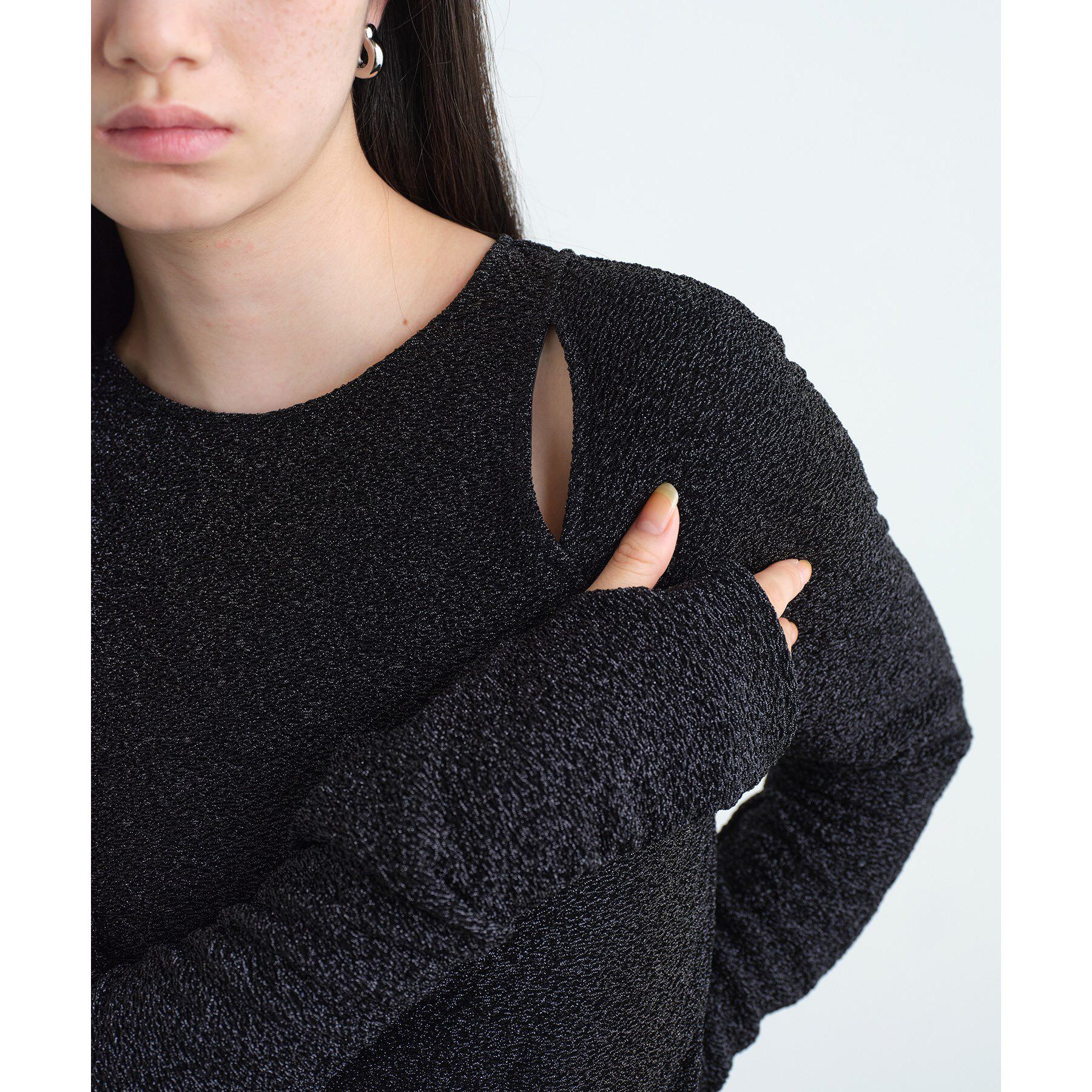 CODE A「cut－out lame top」|Tシャツ・カットソー|