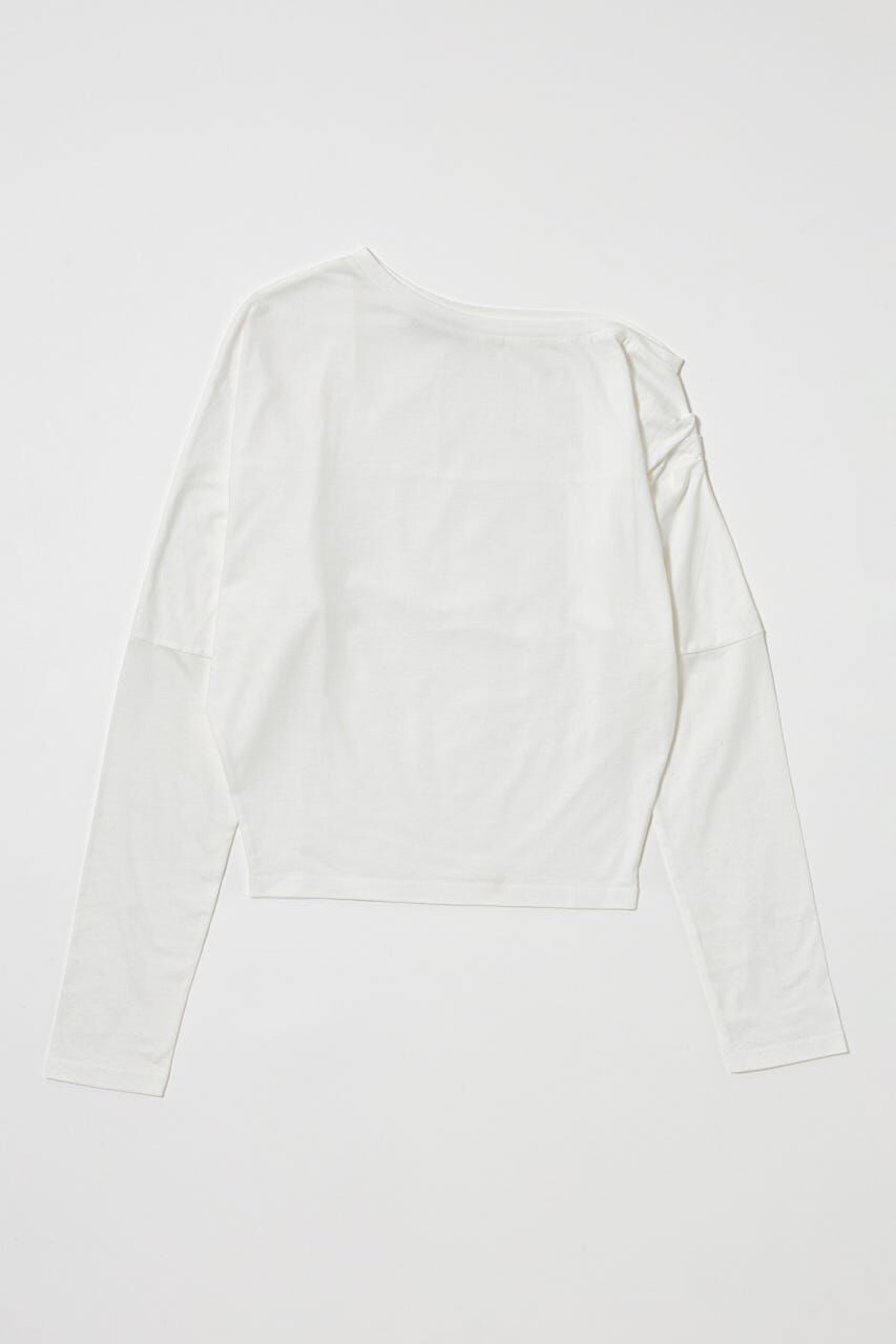 MOUSSY「OVER DYED ONE SHOULDER L/S TEE」|Tシャツ・カットソー|
