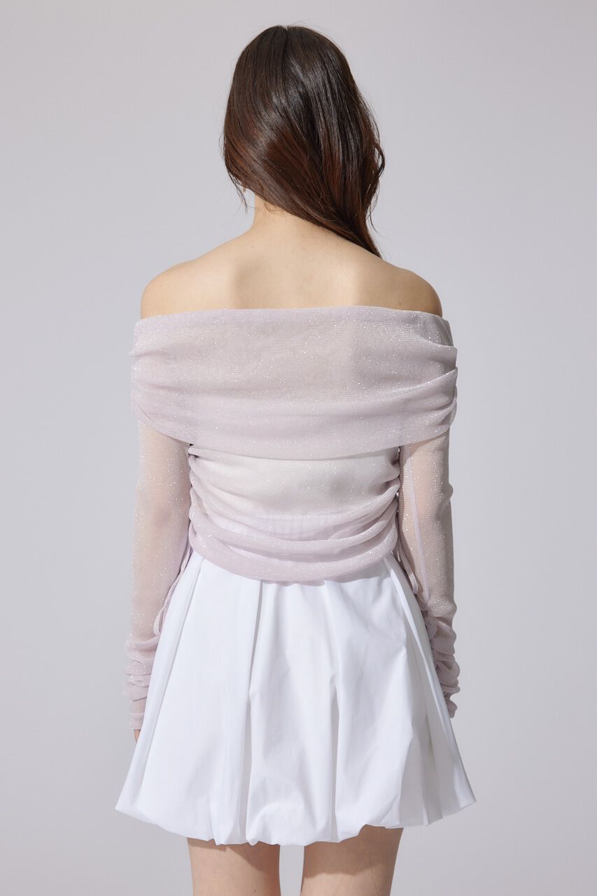 rienda「オフショルレディーラメトップス」|Tシャツ・カットソー|