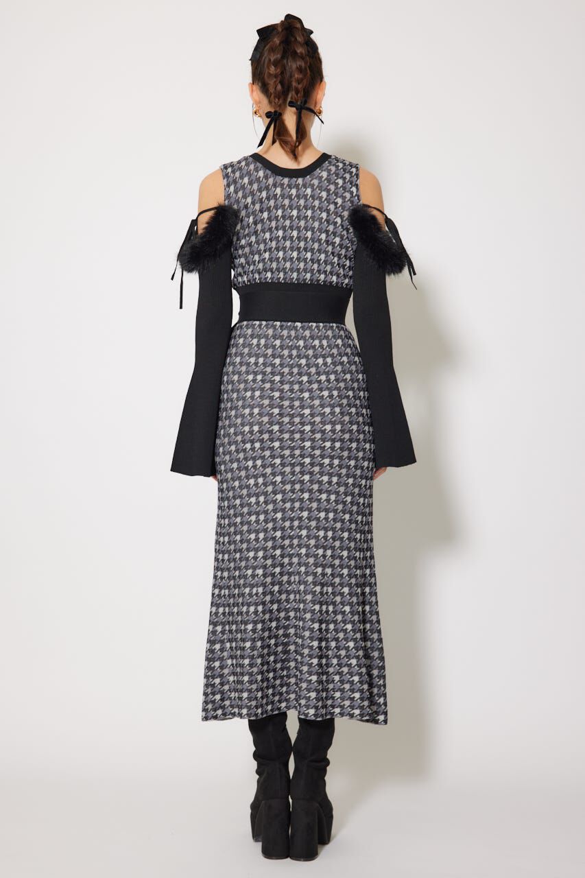 rienda「many wayフェイクファージャガードニットワンピース」|ワンピース|