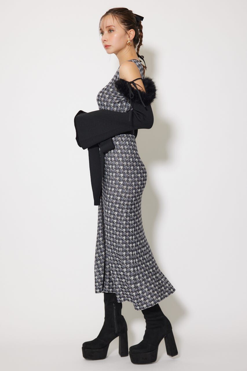 rienda「many wayフェイクファージャガードニットワンピース」|ワンピース|