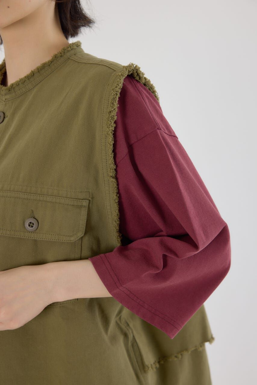 RODEO CROWNS「バックフリルベスト」|ダウンベスト・ベスト|