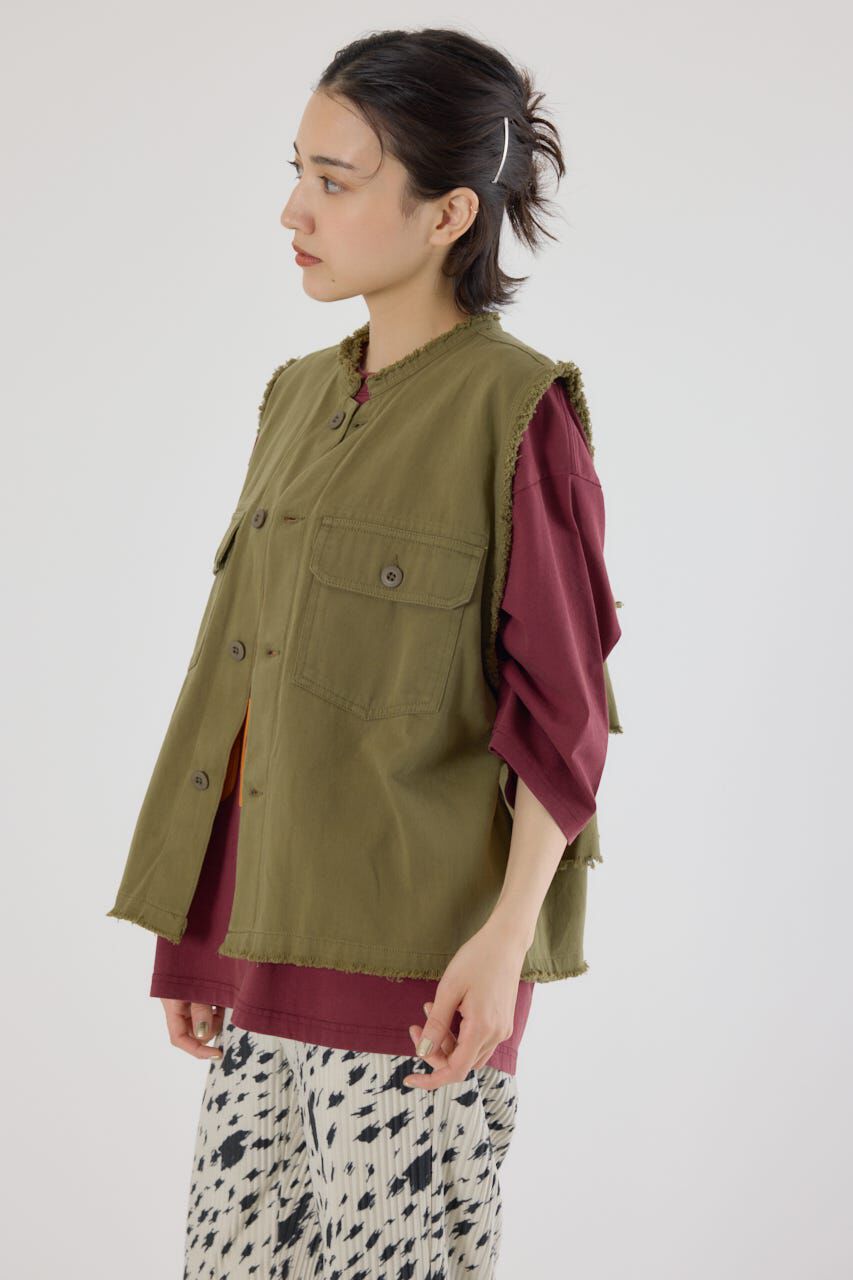 RODEO CROWNS「バックフリルベスト」|ダウンベスト・ベスト|