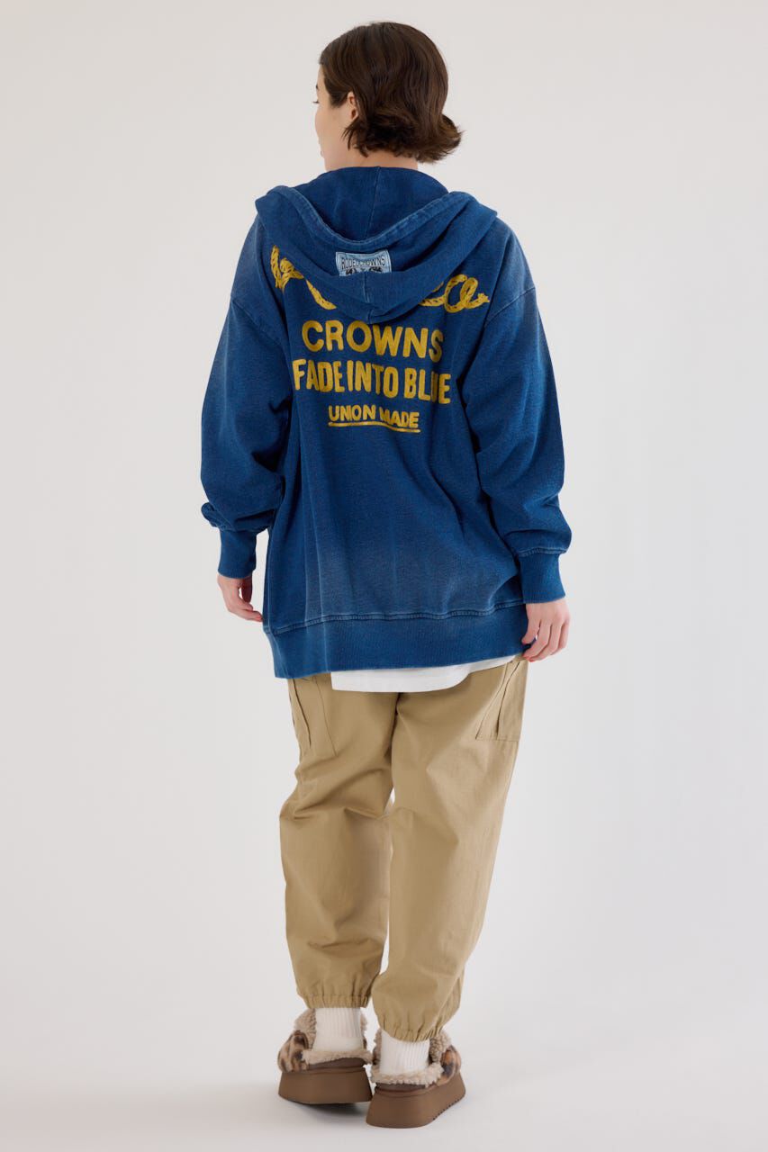 RODEO CROWNS「インディゴ裏毛ビッグジップパーカー」|パーカー|