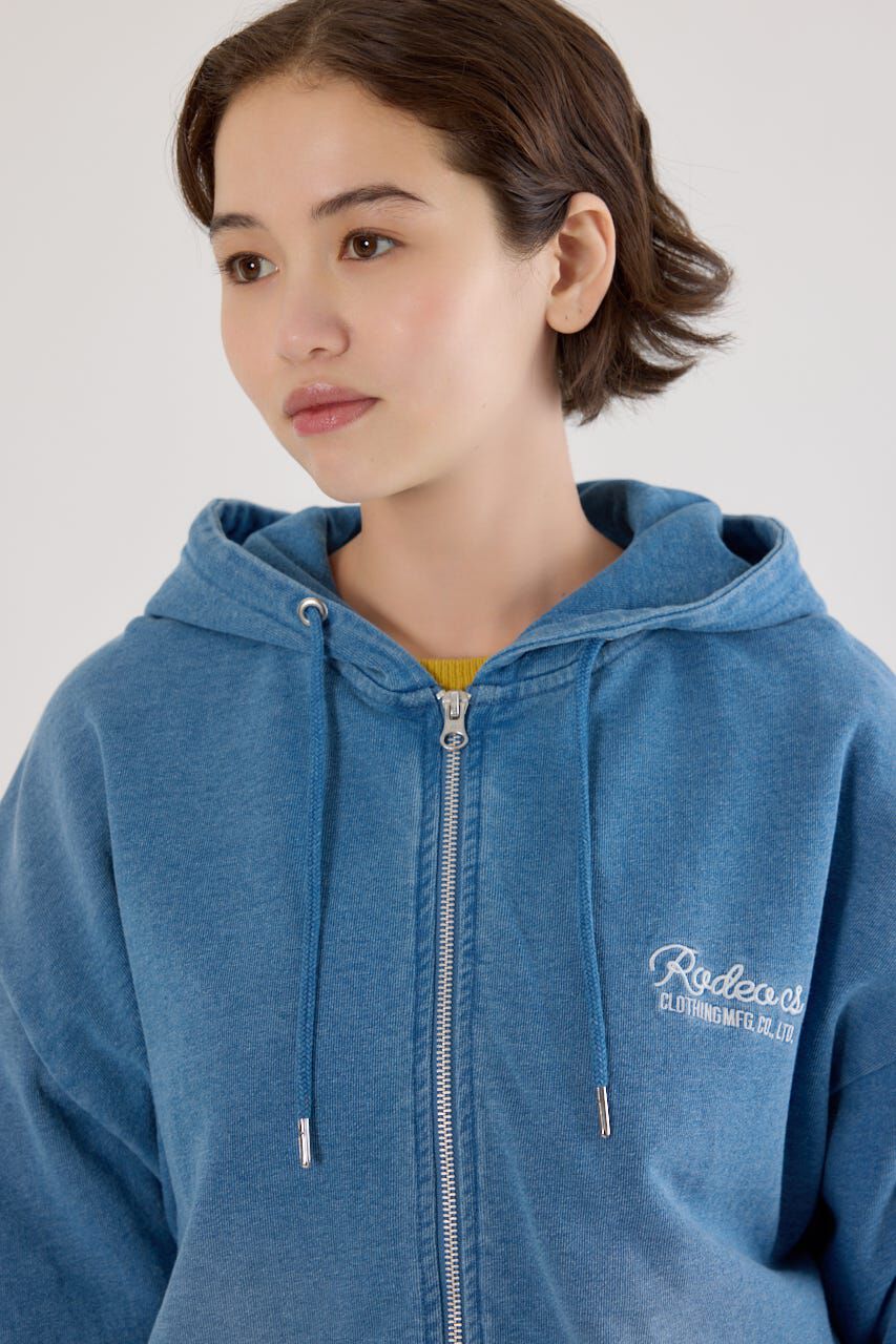 RODEO CROWNS「インディゴ裏毛ビッグジップパーカー」|パーカー|
