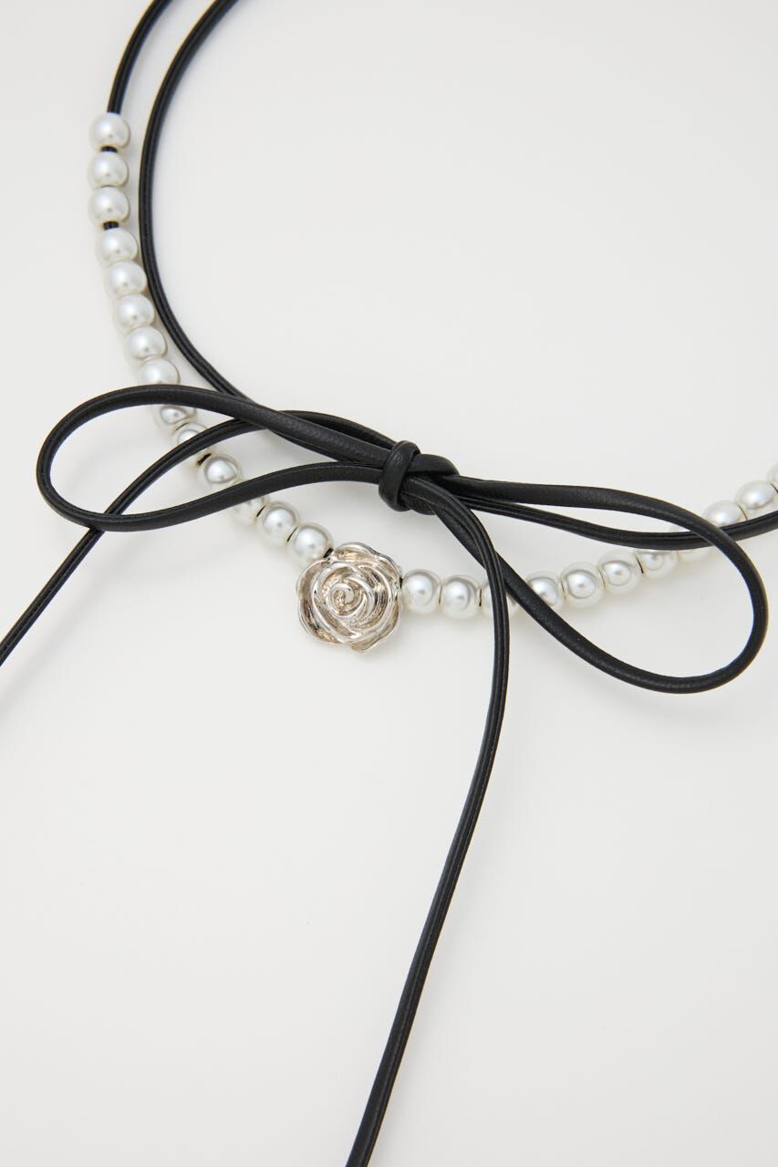 SLY「ROSE F／PEARL チョーカー」|ネックレス|