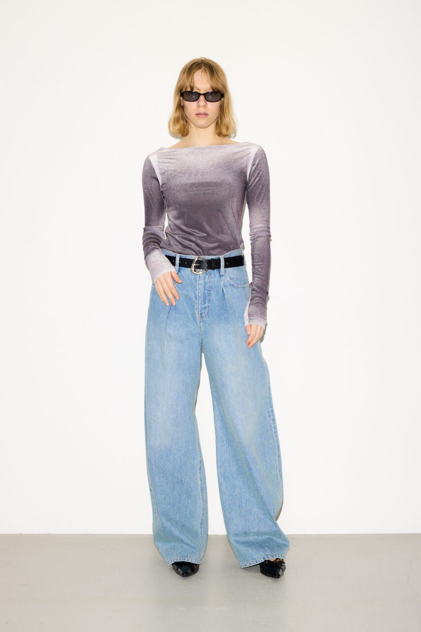 SLY「FADE VELOURS B／N トップス」|Tシャツ・カットソー|