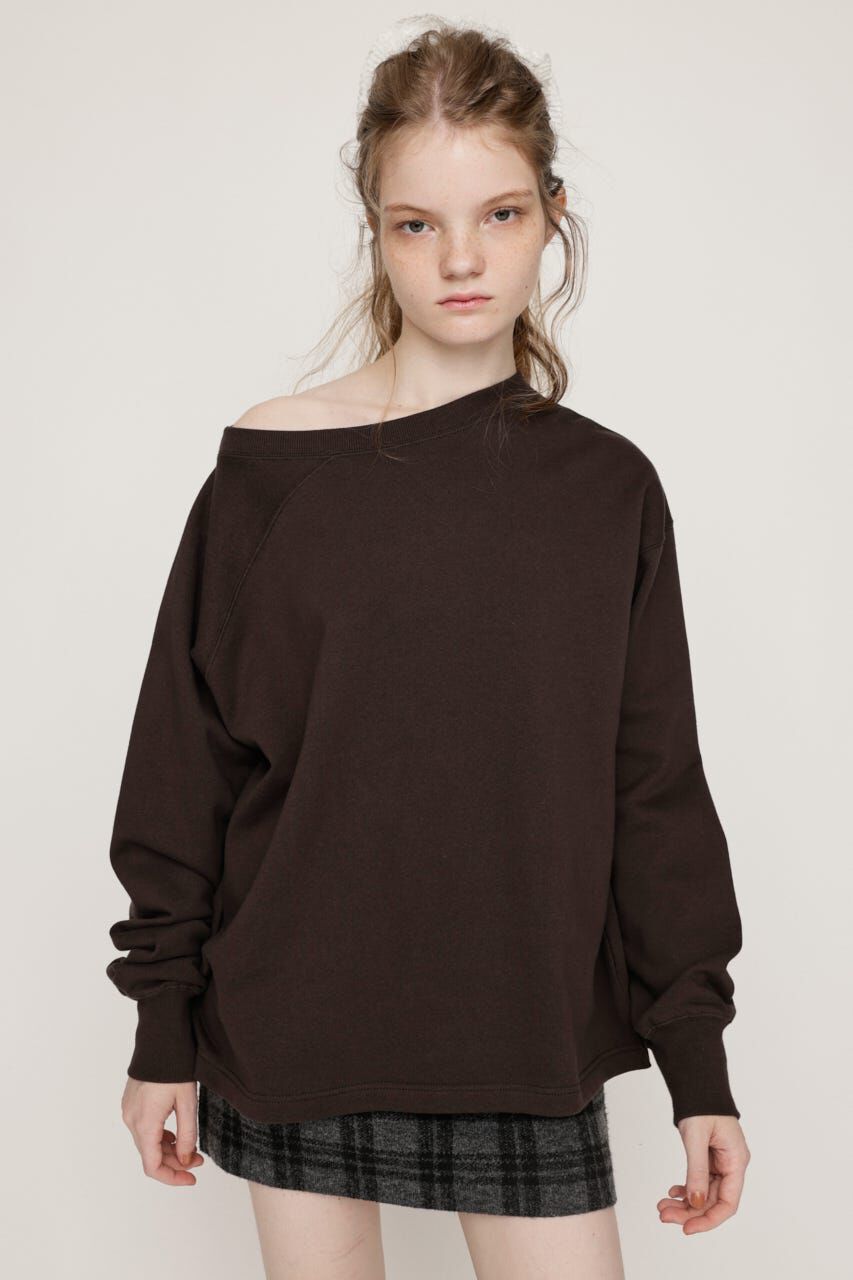 SLY「ASYMMETRY SW トップス」|パーカー|BRN