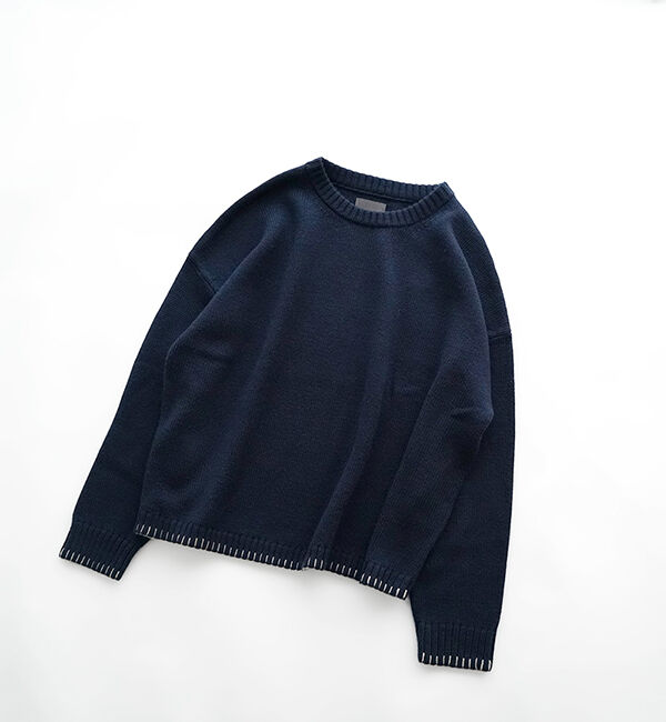 オローネ「ジュピターニット」|ニット・セーター|ネイビー