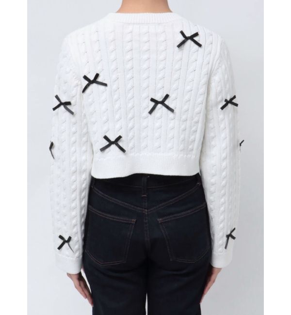 MERCURYDUO「配色リボンニットカーデ」|カーディガン|