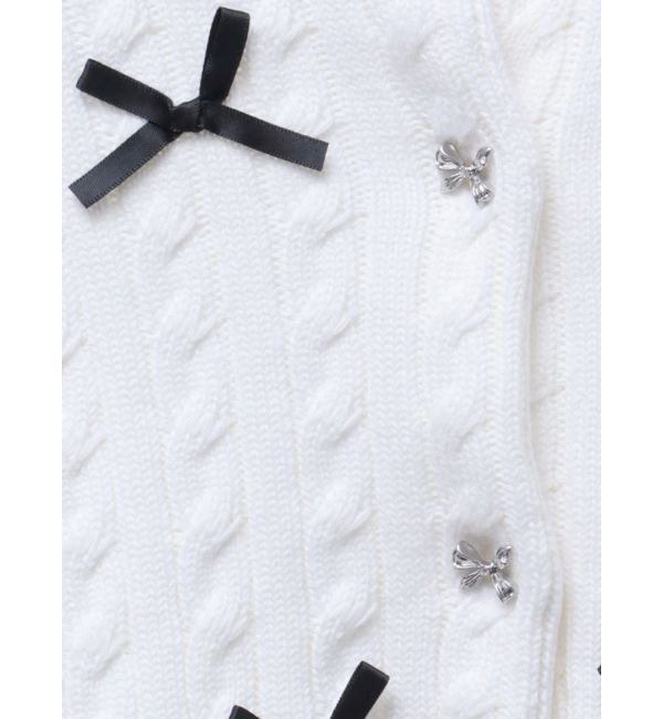 MERCURYDUO「配色リボンニットカーデ」|カーディガン|