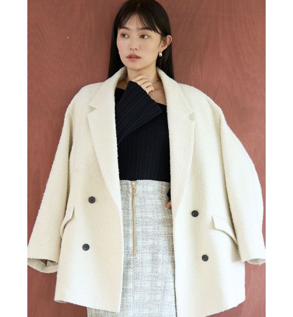 LAGUNAMOON「ネップツイードオーバージャケットコート」|その他|アイボリー