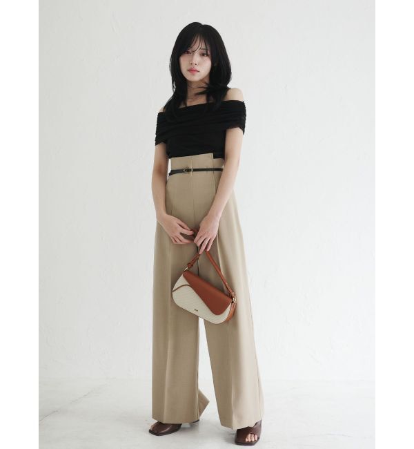 LAGUNAMOON「バイカラーベルトライトパンツ」|その他|