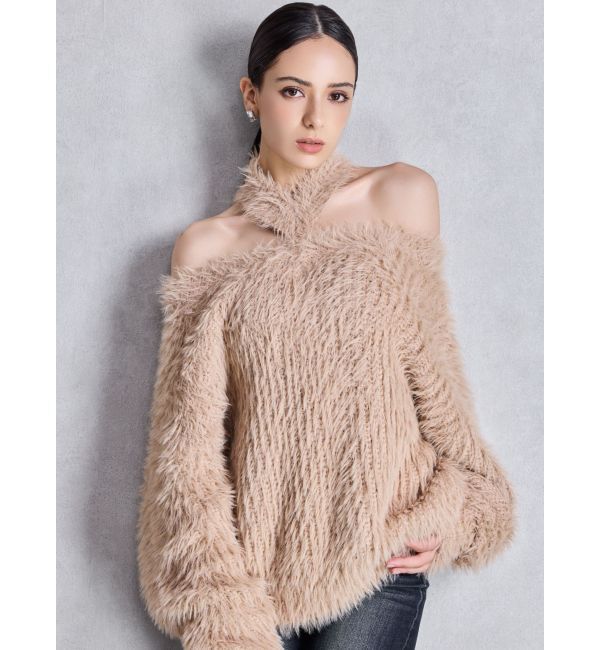 GYDA「2WAYシャギーチョーカーニットトップス」|ニット・セーター|