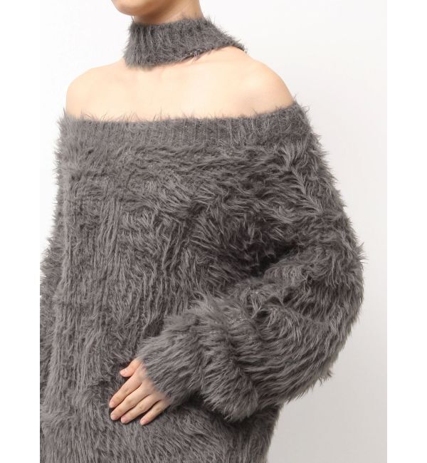 GYDA「2WAYシャギーチョーカーニットトップス」|ニット・セーター|